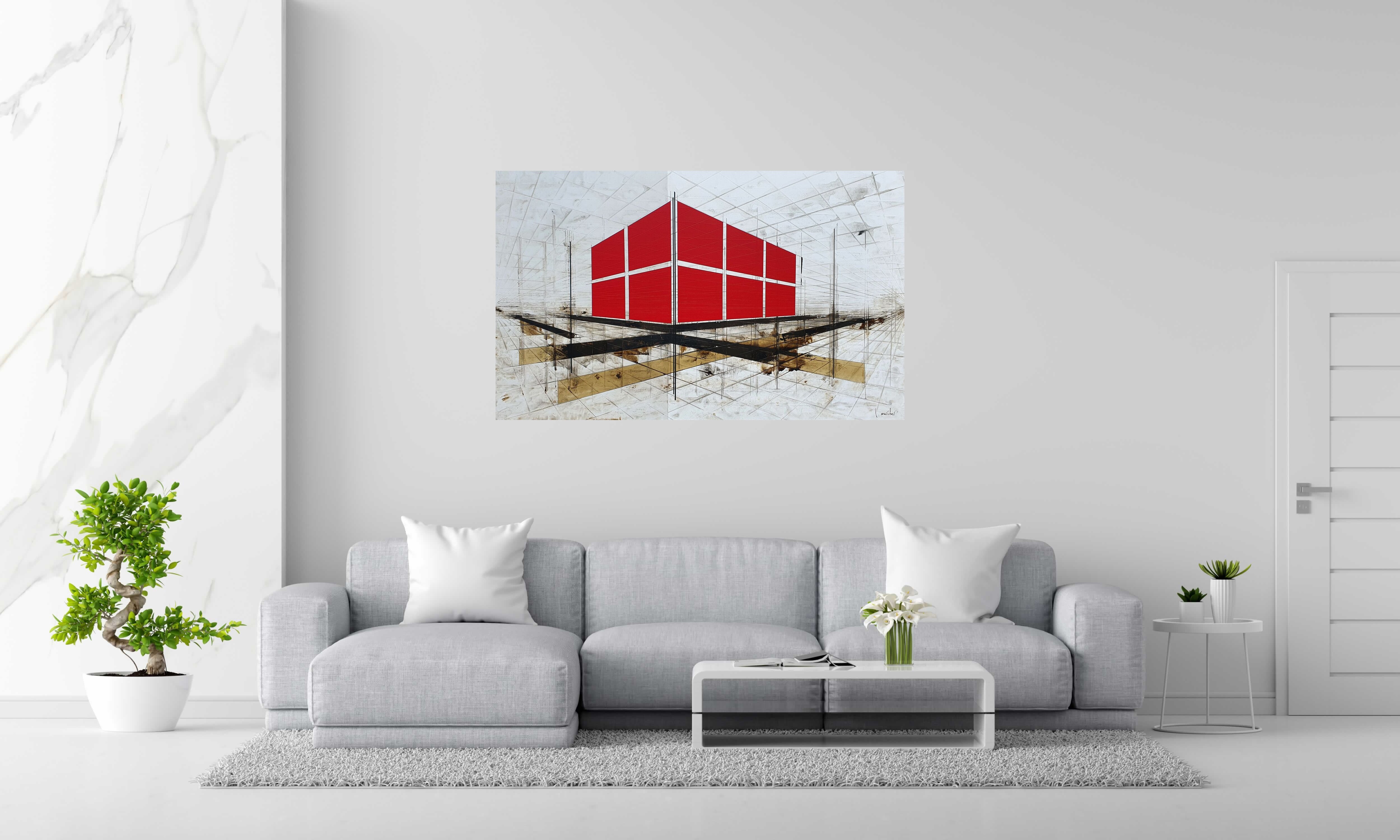 Tableau de LUDOVIC MERCHER a pour titre  SOLAR style abstrait dim : LUDOVIC MERCHERprix:1500