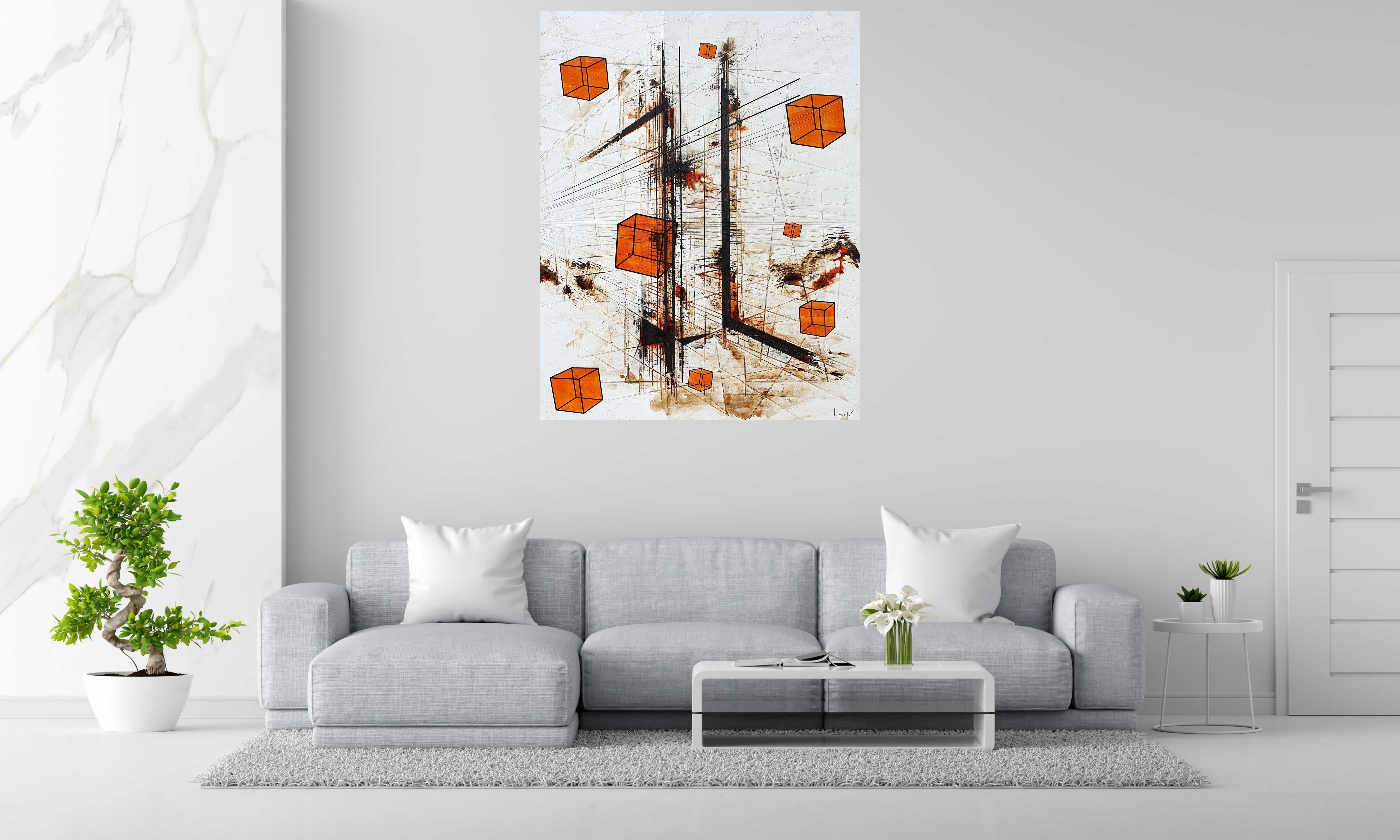 Tableau de LUDOVIC MERCHER a pour titre  BUILD style abstrait dim : LUDOVIC MERCHERprix:1800