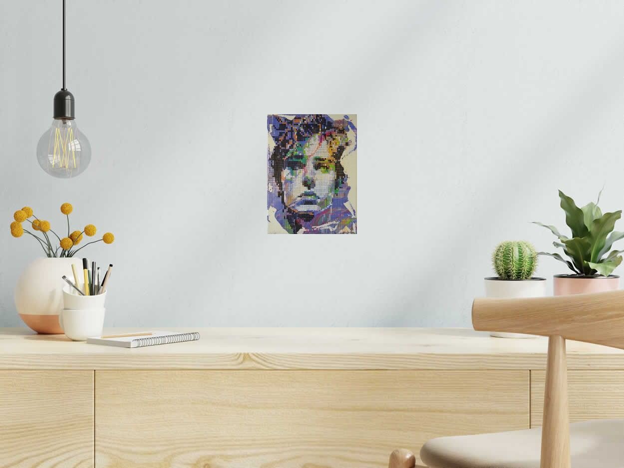 Tableau de NICOLAS JESBAC a pour titre  Visage de ville style street art dim : NICOLAS JESBACprix:120