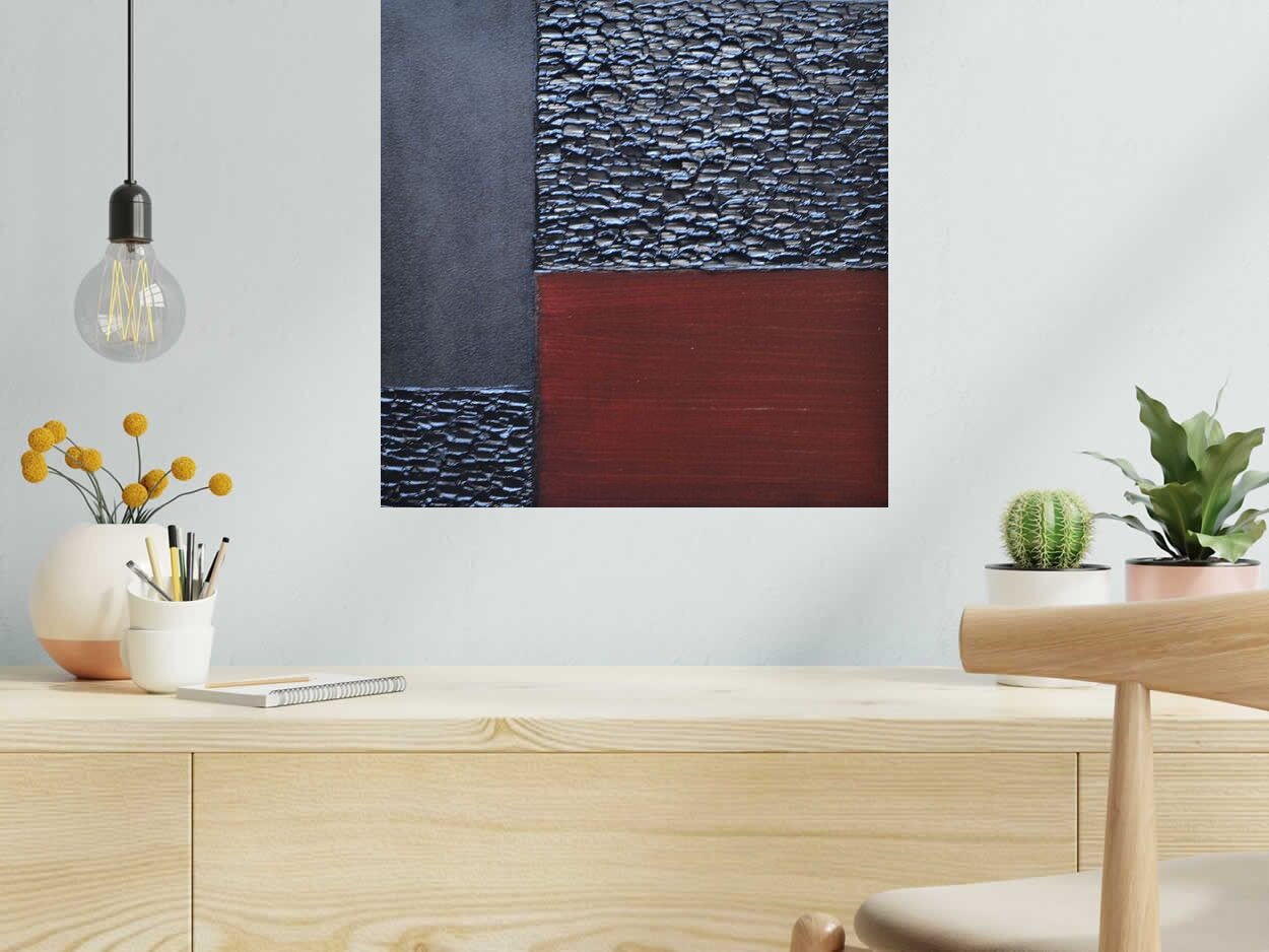 Tableau de ALAIN BECANNE a pour titre  Peinture 12-2025-52 style abstrait dim : ALAIN BECANNEprix:250
