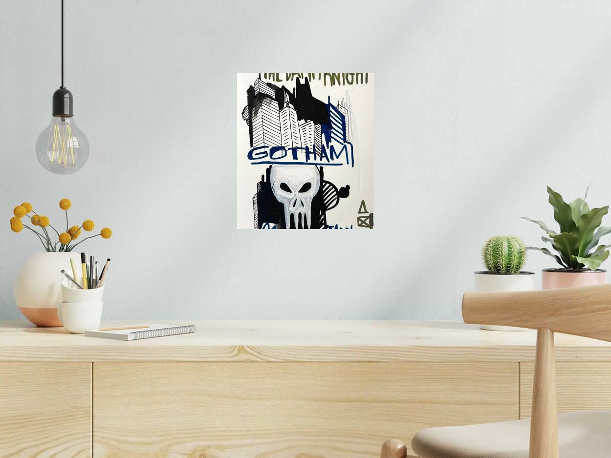 Dessin de TAREK a pour titre  The dark knight style street pop art dim : TAREKprix:130