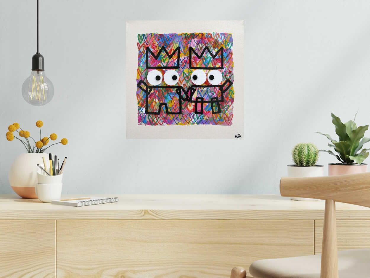 Tableau de MAM a pour titre  Love Potes style graphique dim : MAMprix:400