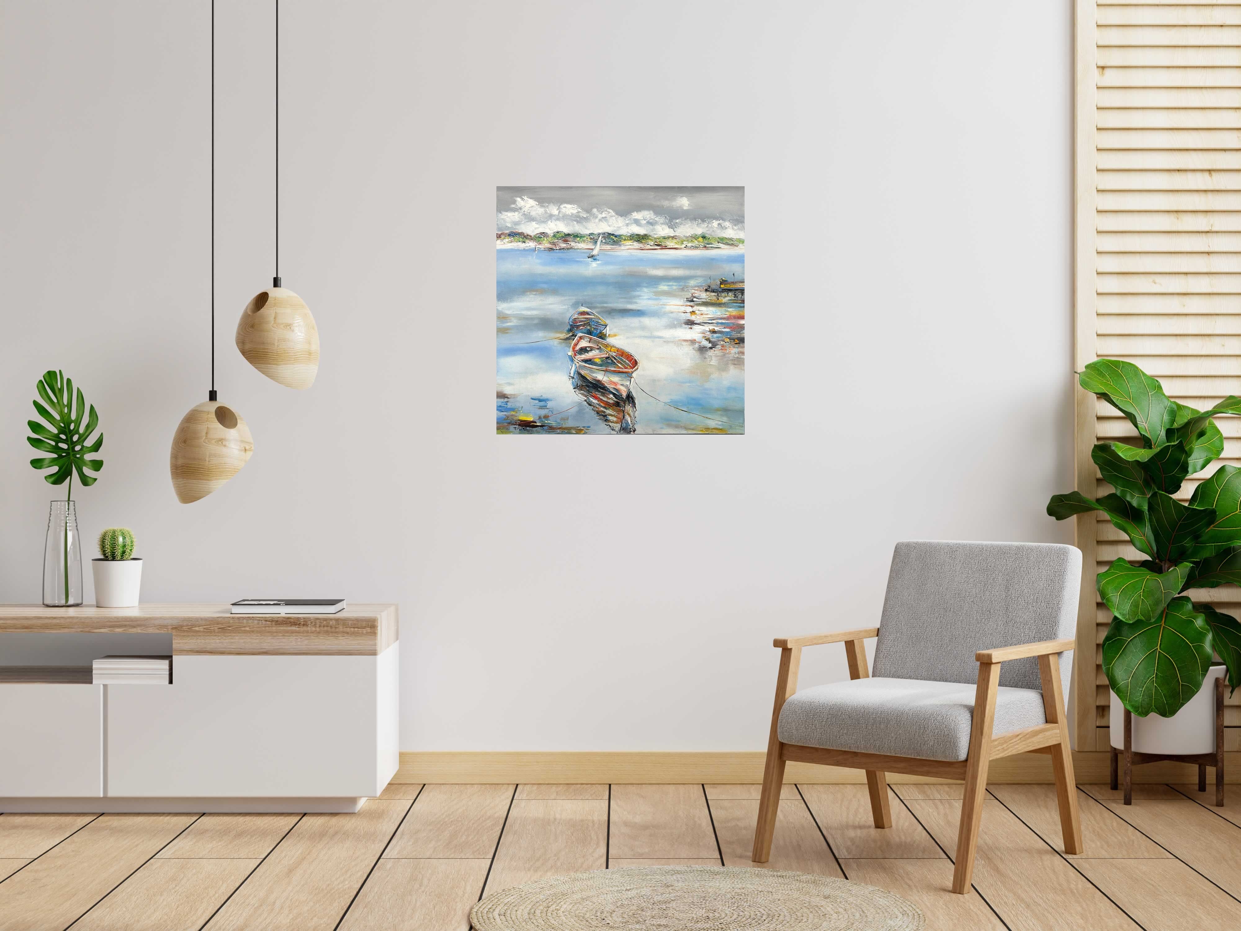 Tableau de PHIL a pour titre  Dans la baie style figuratif dim : PHILprix:600