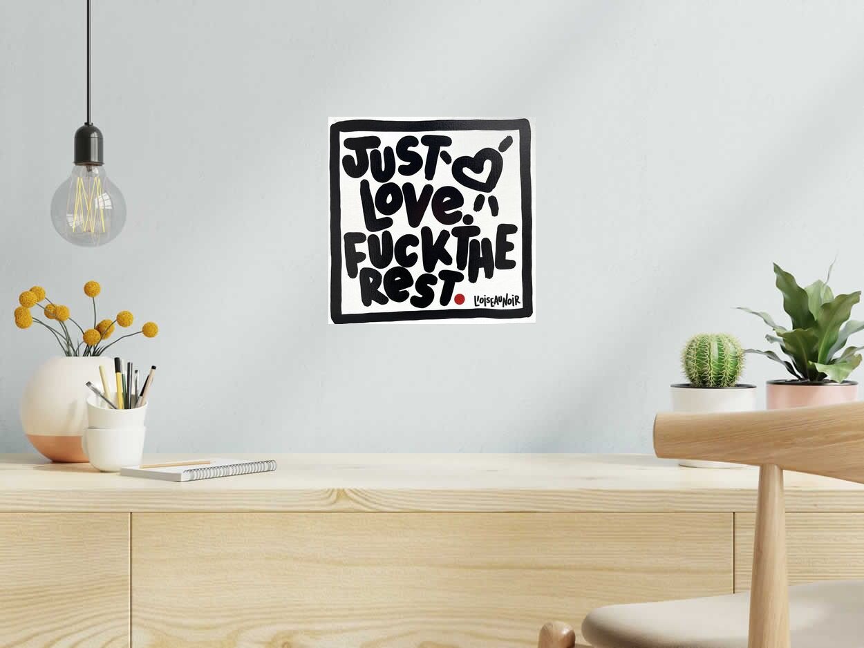 Tableau de L'OISEAU NOIR a pour titre  Fuck the rest style graphique dim : L'OISEAU NOIRprix:250