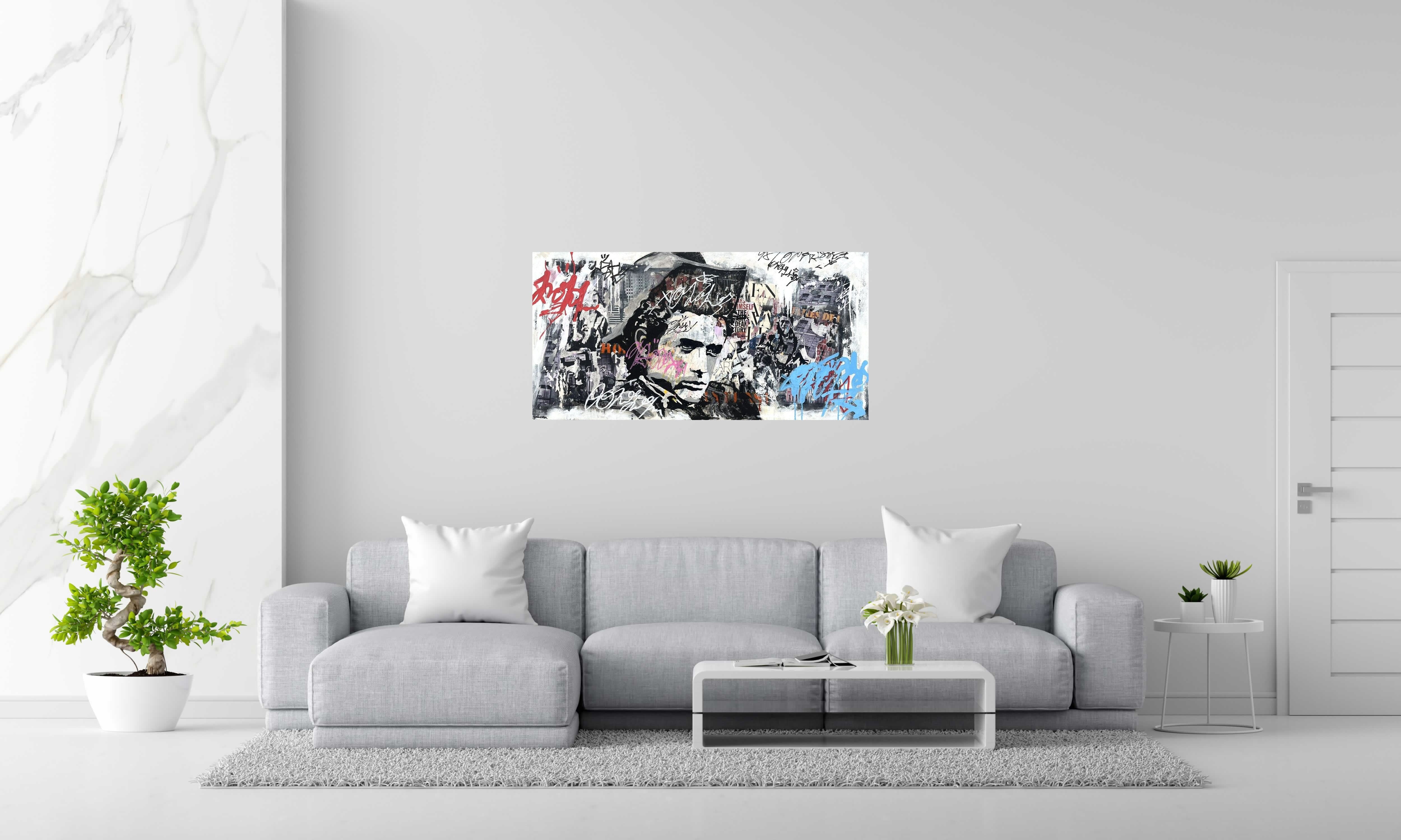 Tableau de PATRICIA GADISSEUR a pour titre  Plays Himself style graffiti, street pop art dim : PATRICIA GADISSEURprix:800