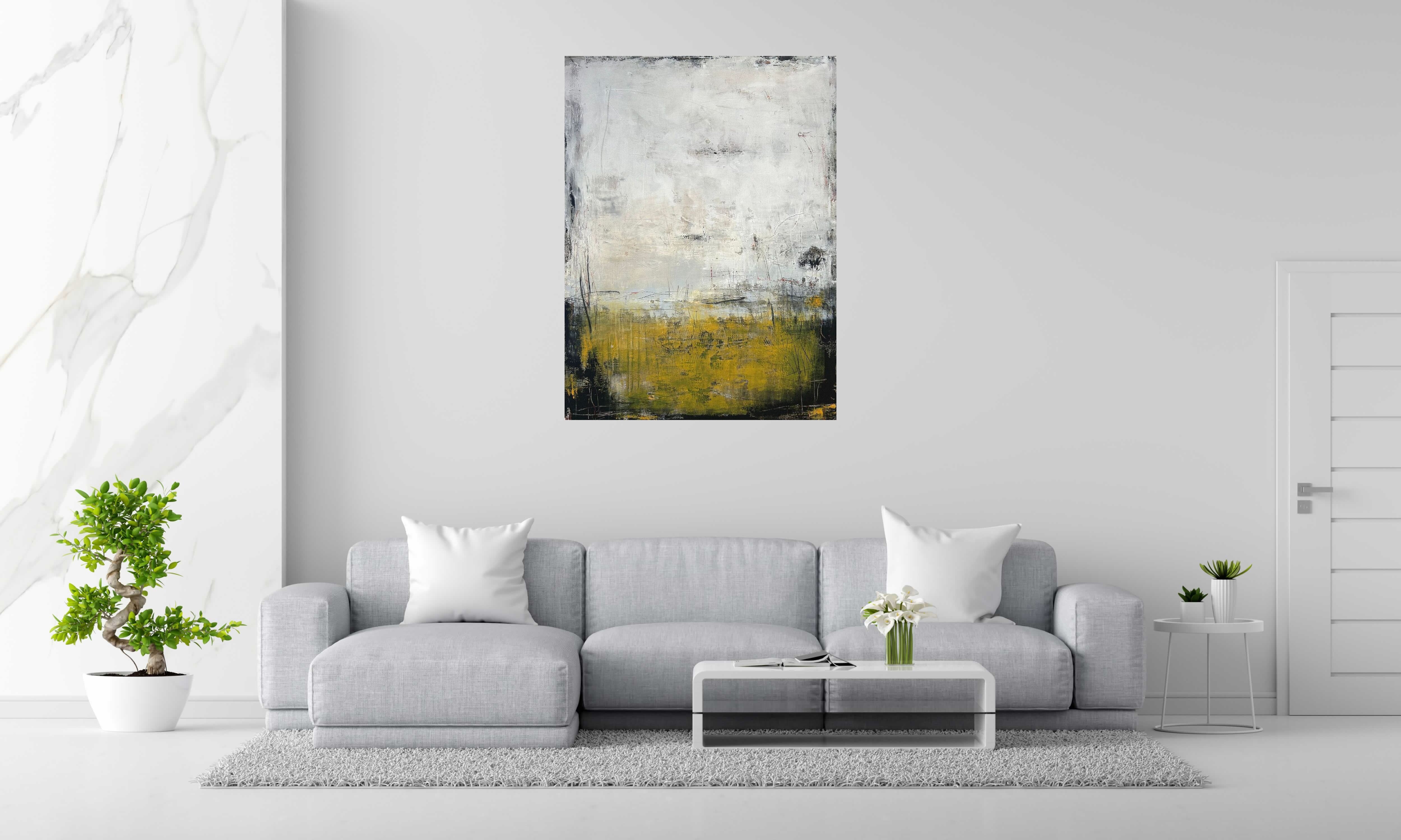 Tableau de TANIA CARRARA a pour titre  Nuances ocre style abstrait dim : TANIA CARRARAprix:1400
