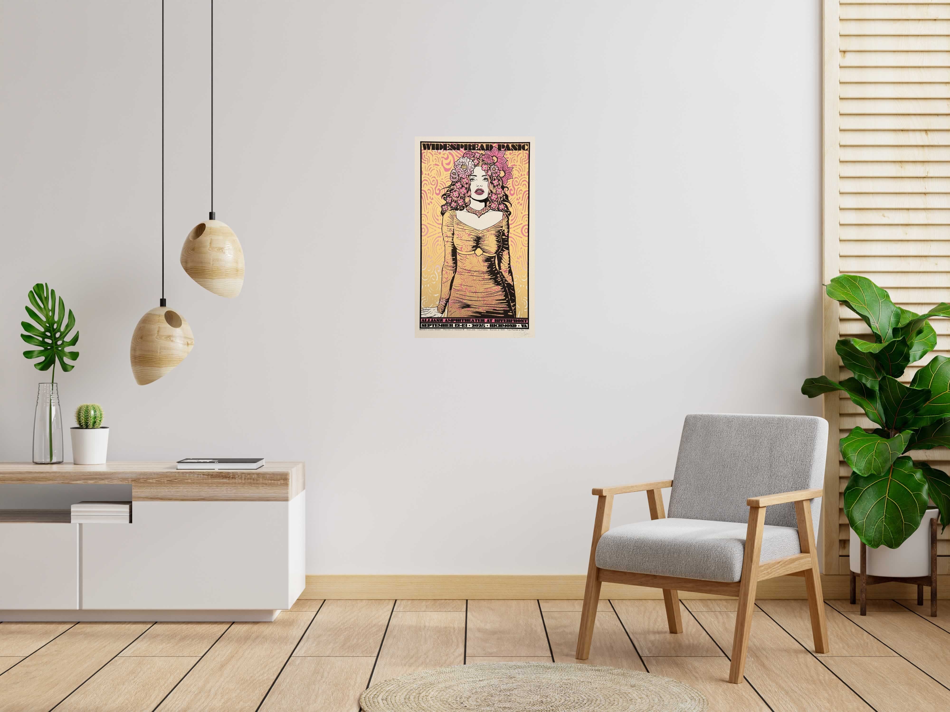 Editions d'art de CHUCK SPERRY a pour titre  JUNO, WIDSPREAD PANIC TEST ROSE ET OR style expo chuck dim : CHUCK SPERRYprix:600