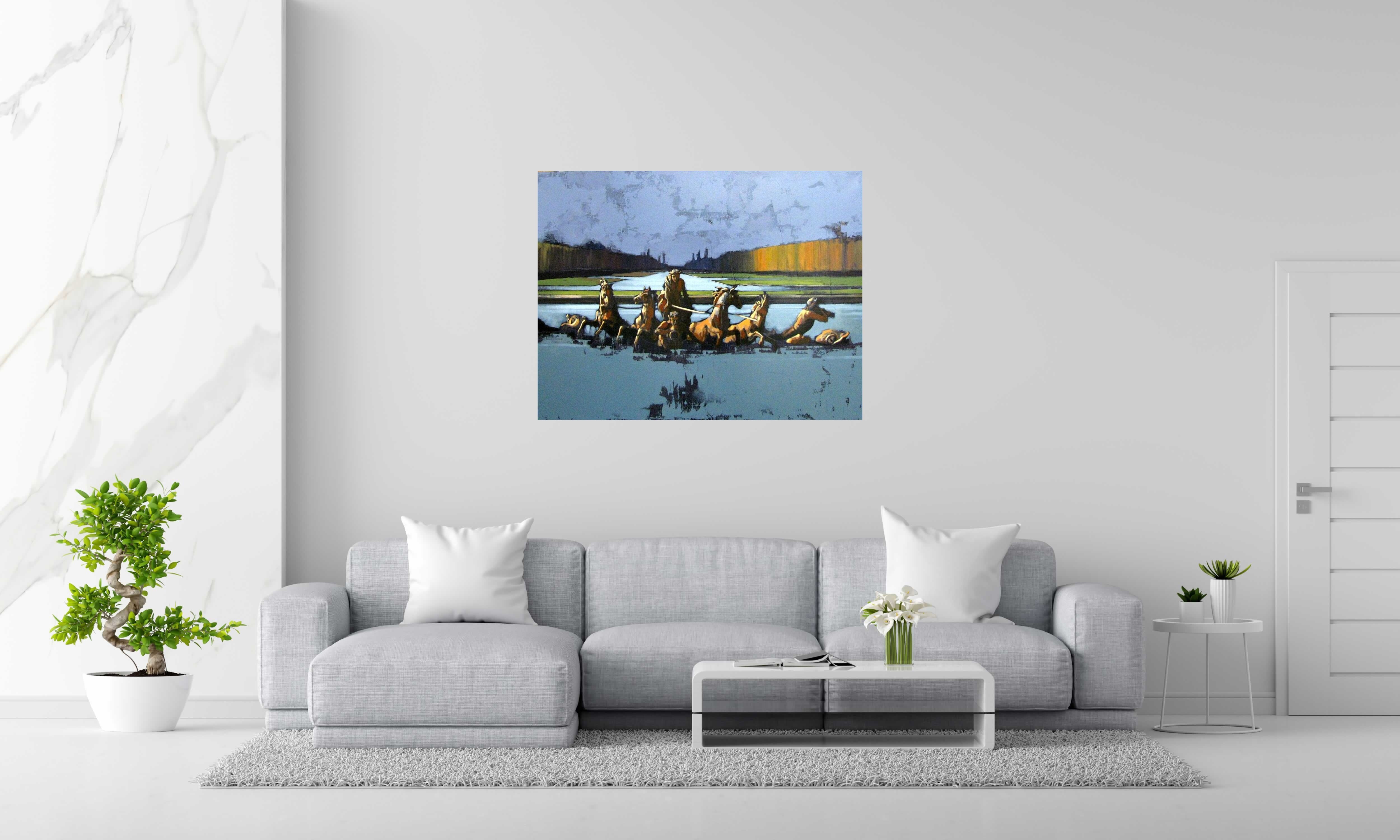 Tableau de MASSEBEUF Olivier a pour titre  WILD HORSES style figuratif dim : MASSEBEUF Olivierprix:1200