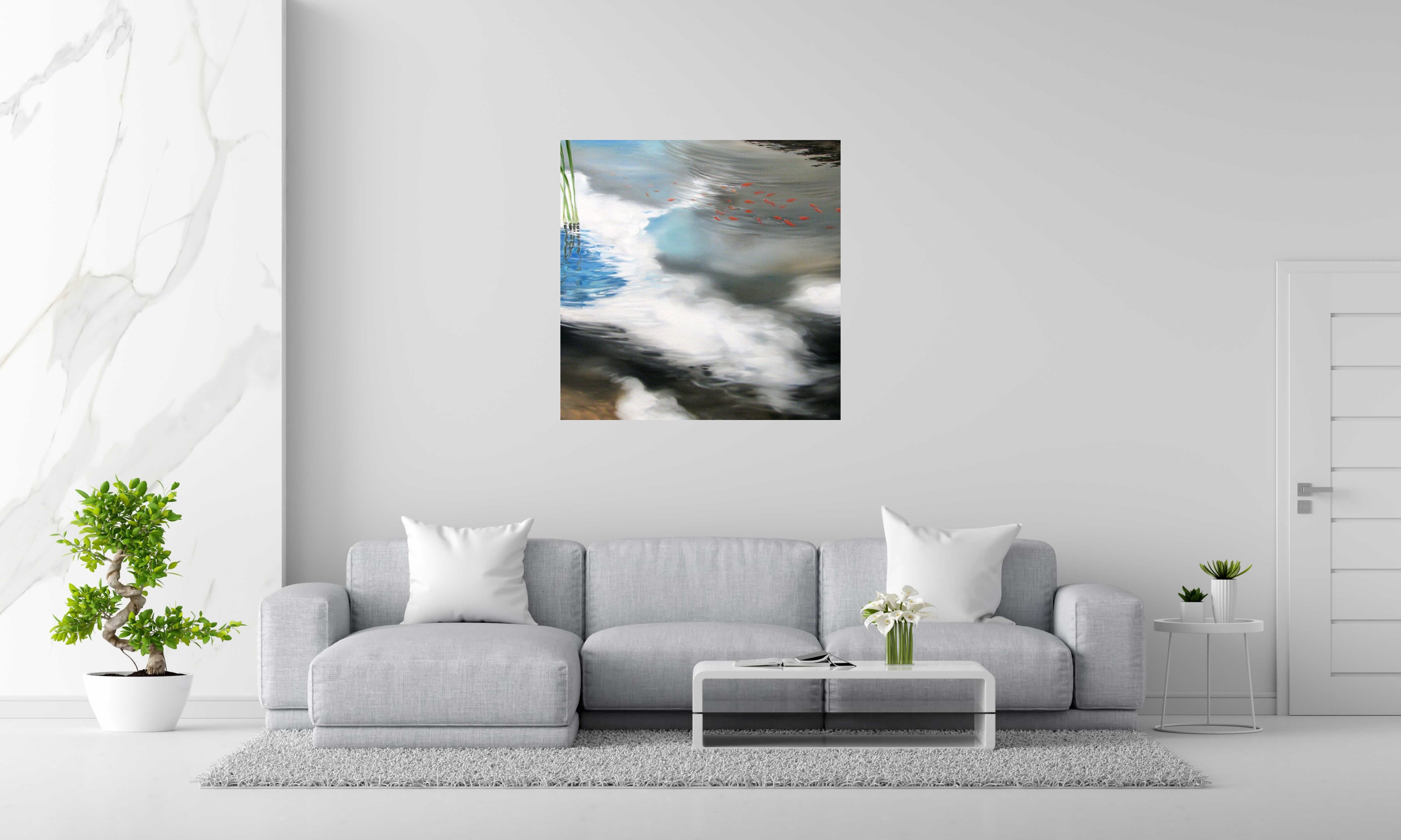 Tableau de ELISE BARAT a pour titre  DANS LES NUAGES III style figuratif dim : ELISE BARATprix:1150