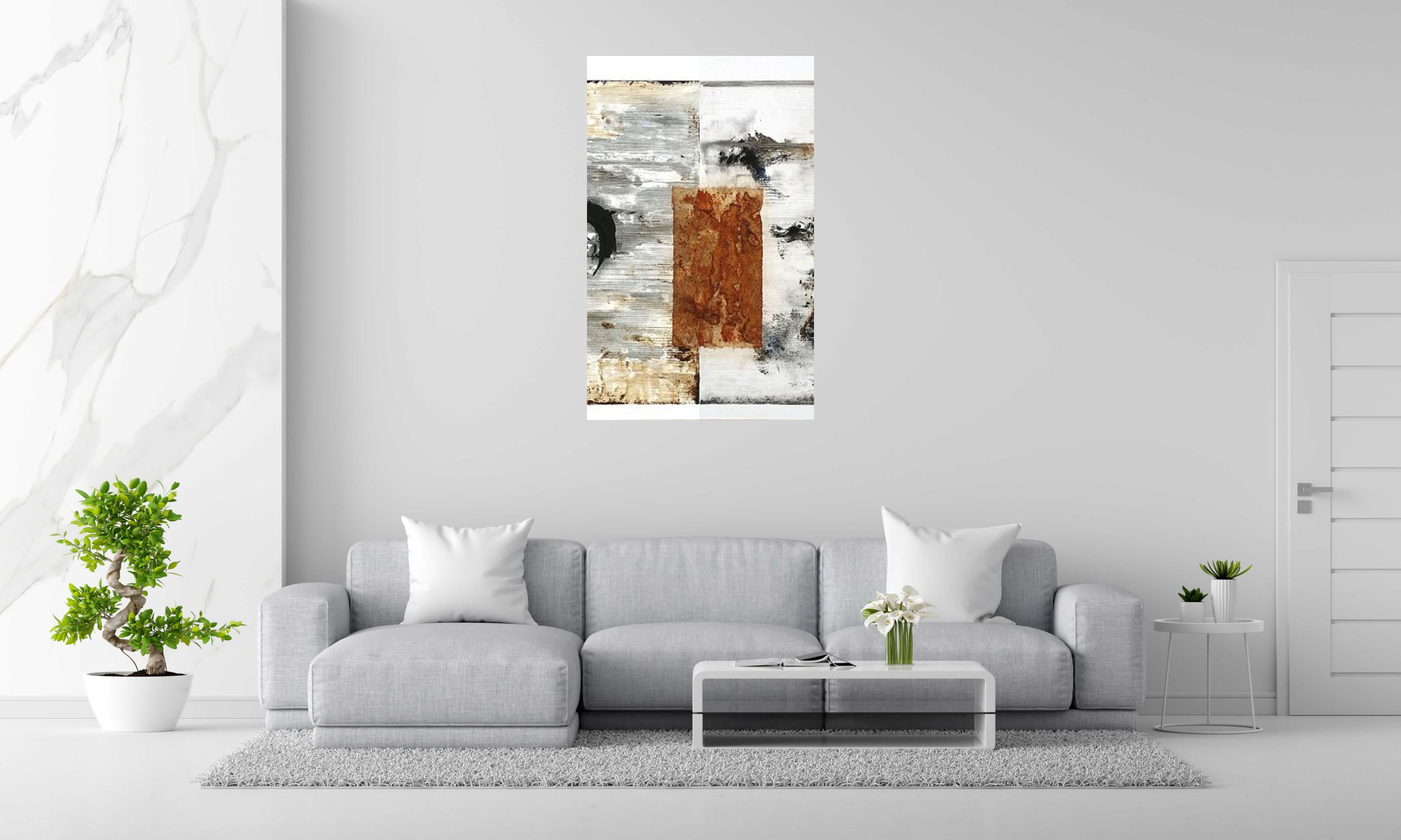 Tableau de LUDOVIC MERCHER a pour titre  MEDITATION style abstrait dim : LUDOVIC MERCHERprix:1250