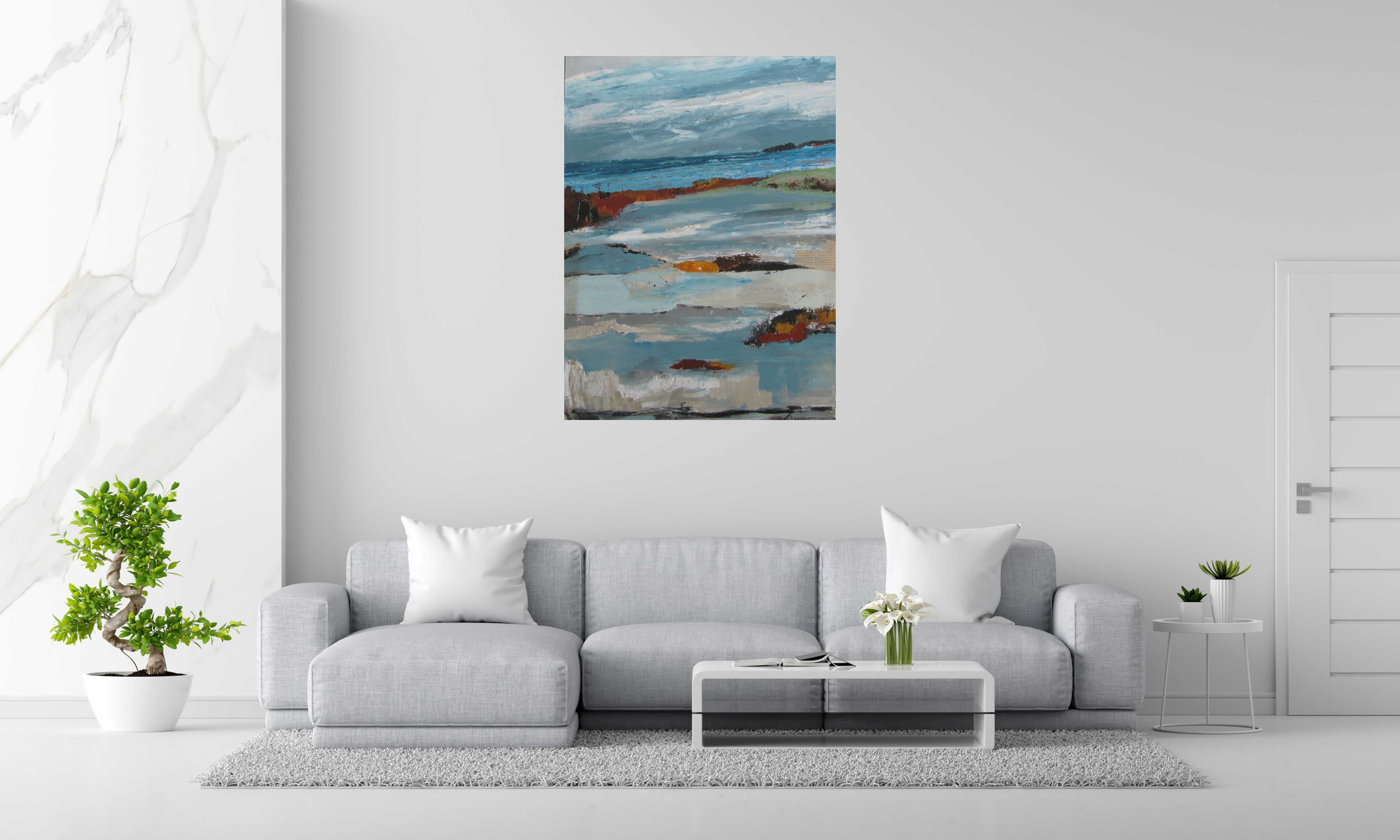 Tableau de MICHELLE BOISSONOT a pour titre  IMPRESSIONS SALINES style abstrait dim : MICHELLE BOISSONOTprix:850