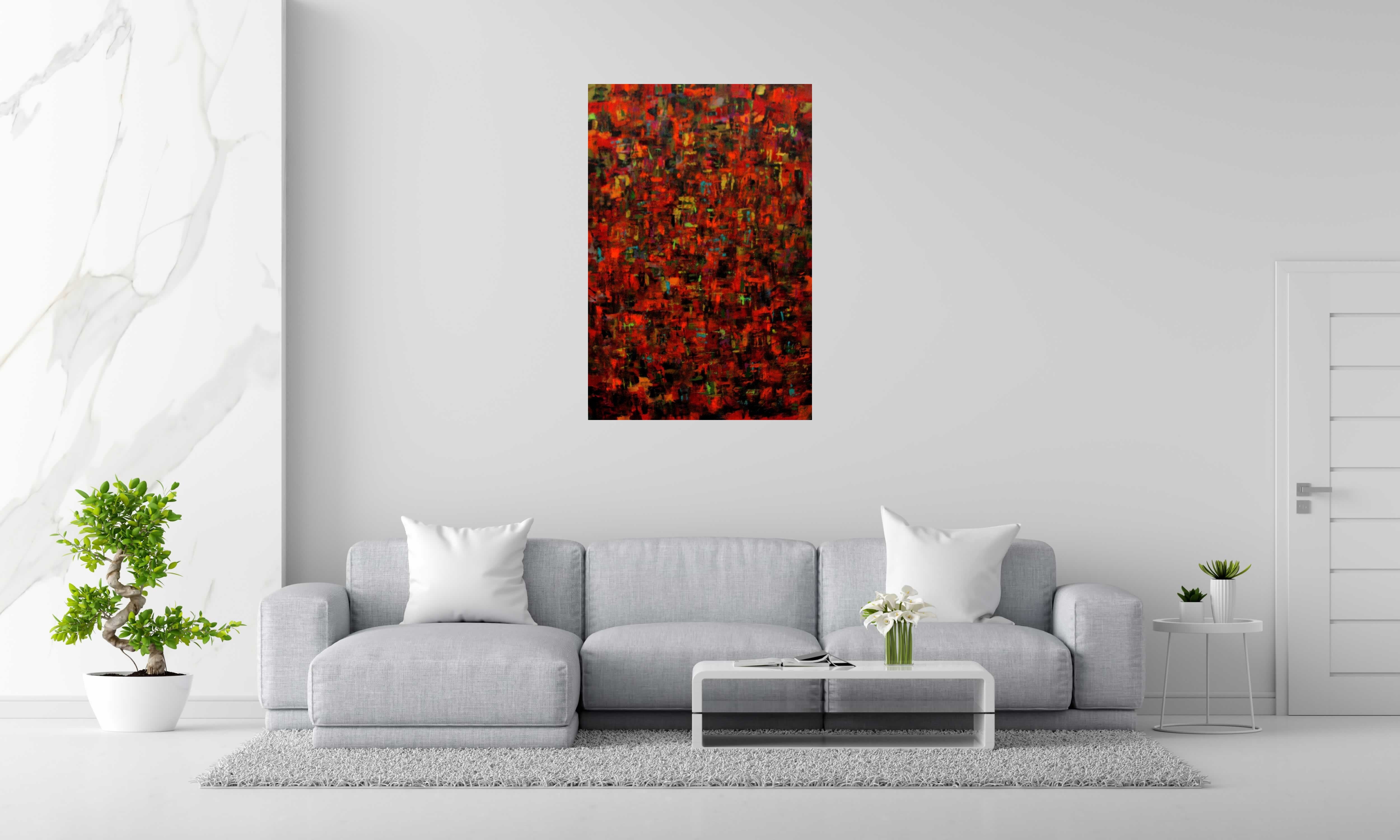 Tableau de VSK a pour titre  SANS TITRE style abstrait dim : VSKprix:850