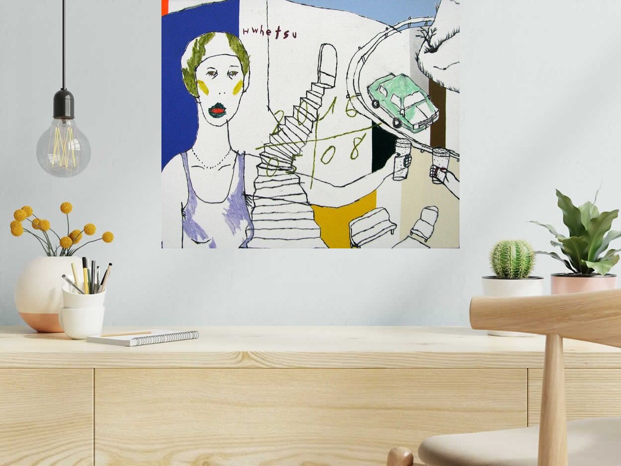 Tableau de ETSUKO a pour titre  LE 5 AOUT 2016 style figuratif dim : ETSUKOprix:250
