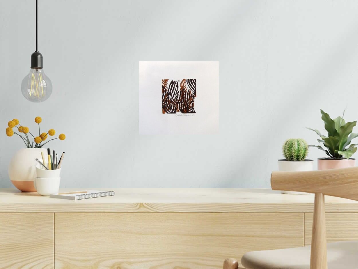 Editions d'art de JULIA CHAUSSON a pour titre  FOUGERE style figuratif dim : JULIA CHAUSSONprix: