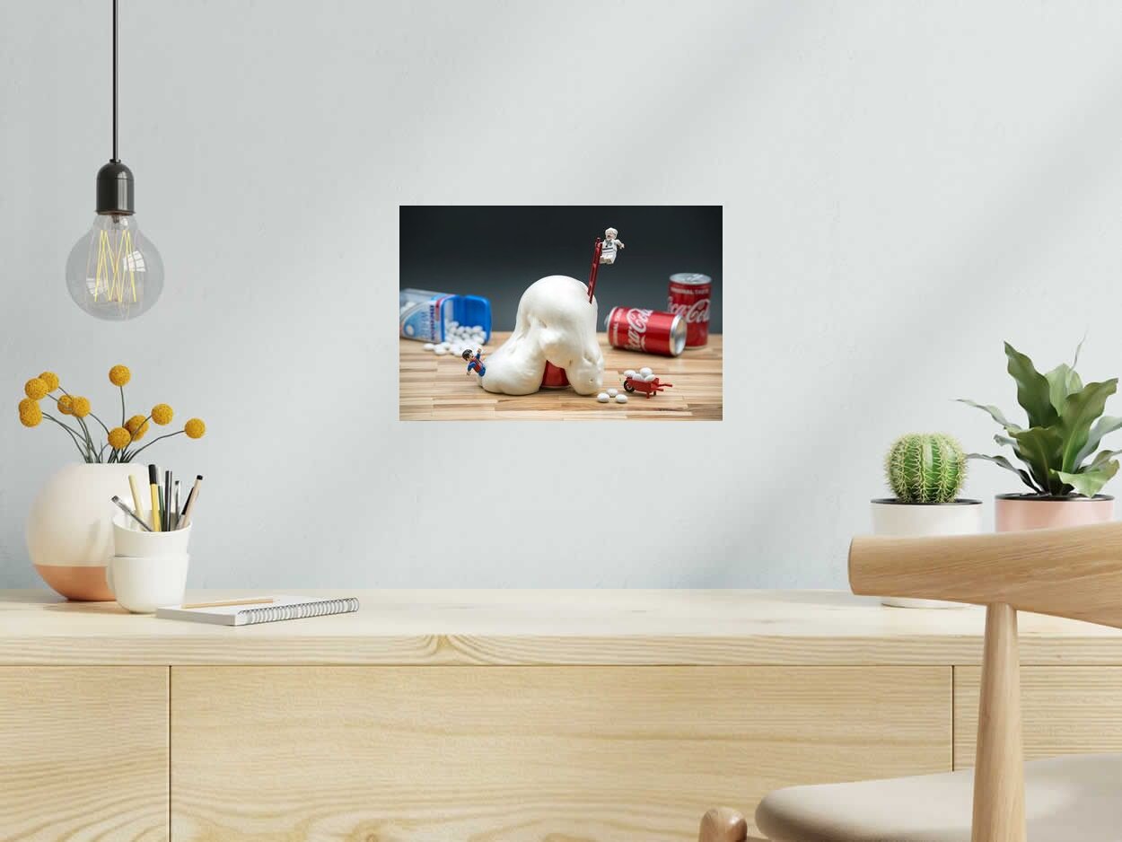 Photo de SAMSOFY a pour titre  COLA + MENTOS style graphique dim : SAMSOFYprix: