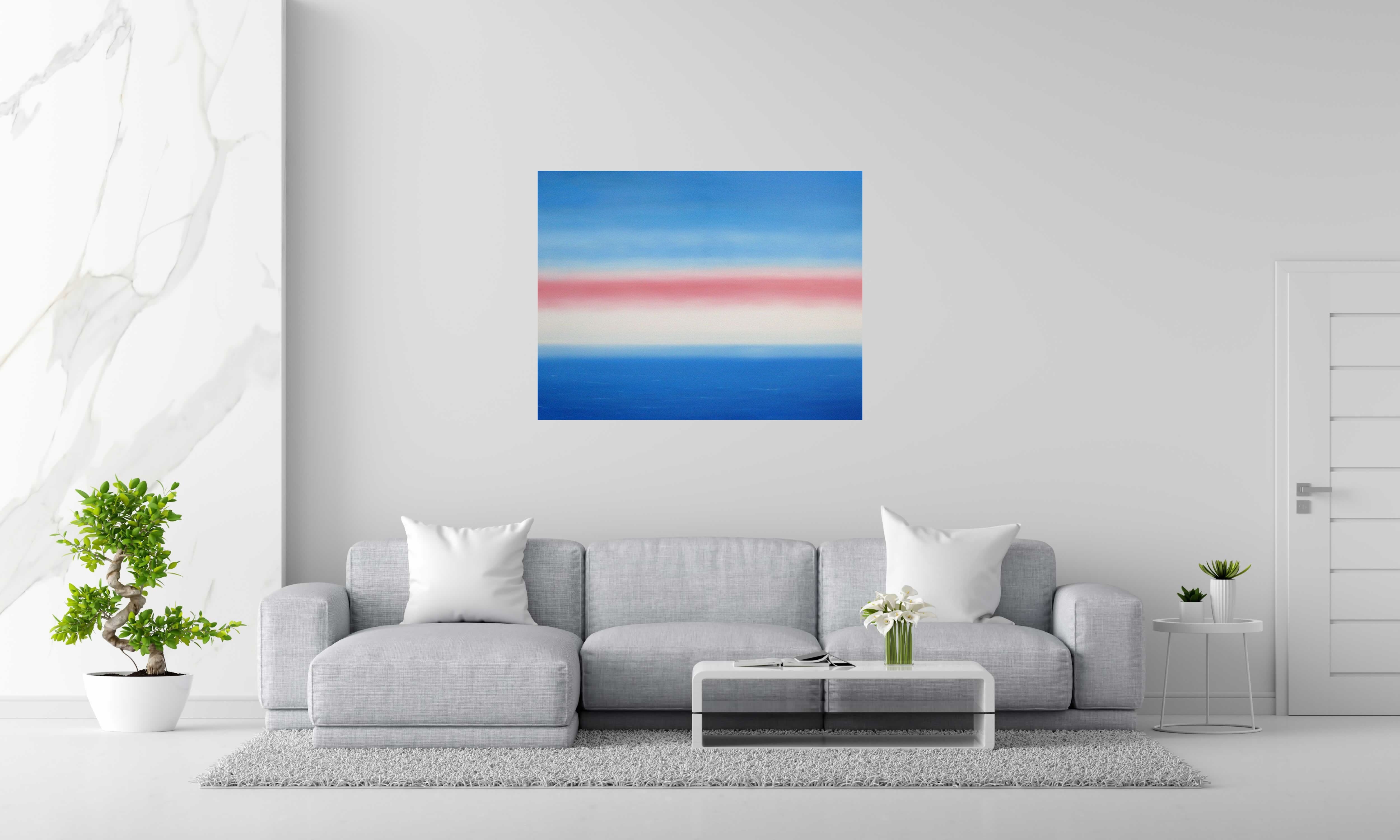 Tableau de ELISE BARAT a pour titre  MICHIGAN LAKE XXVII style abstrait dim : ELISE BARATprix:1100