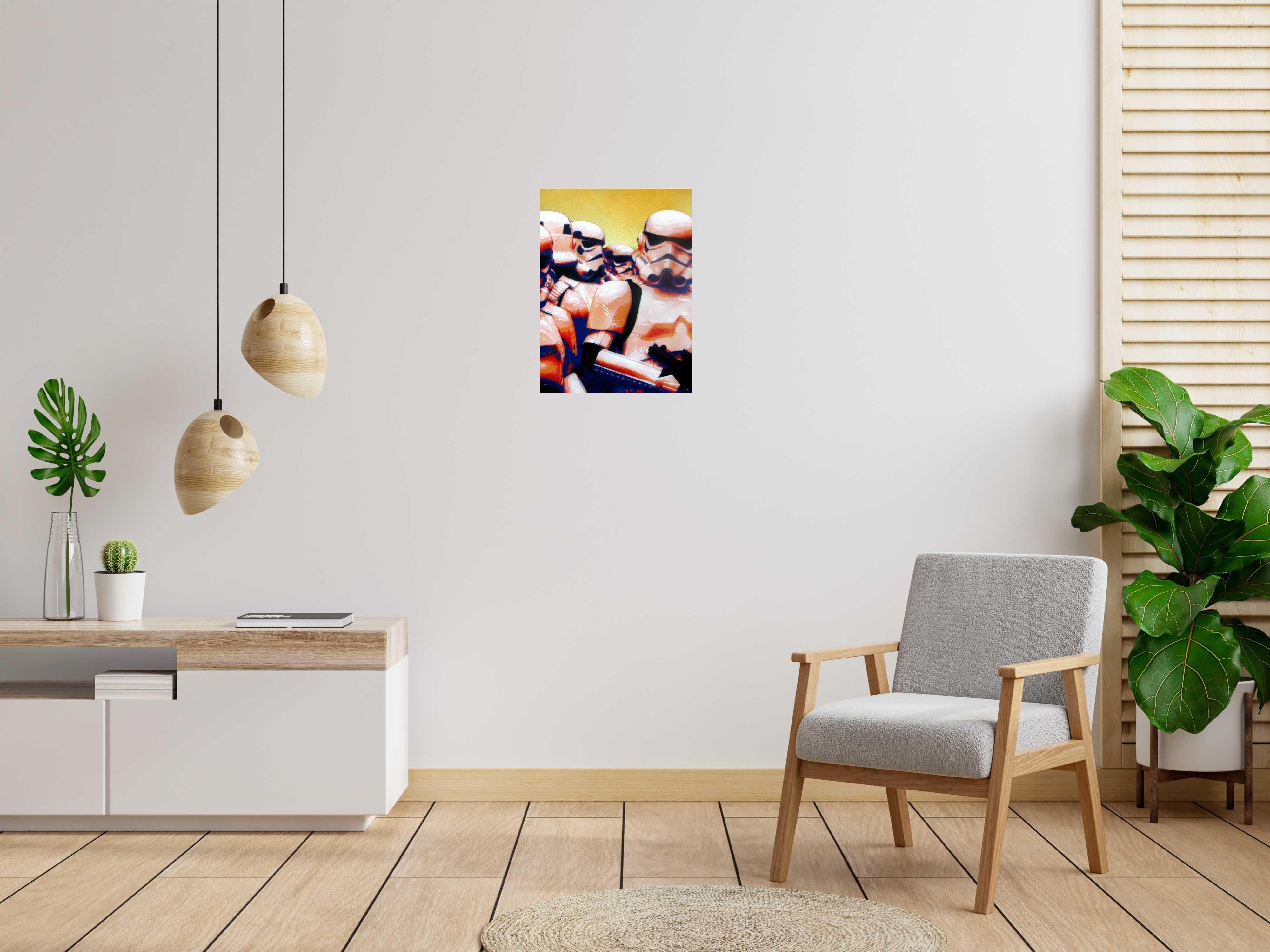 Tableau de MAT ELBE a pour titre  ORANGE STORMTROOPER style street pop art dim : MAT ELBEprix:500