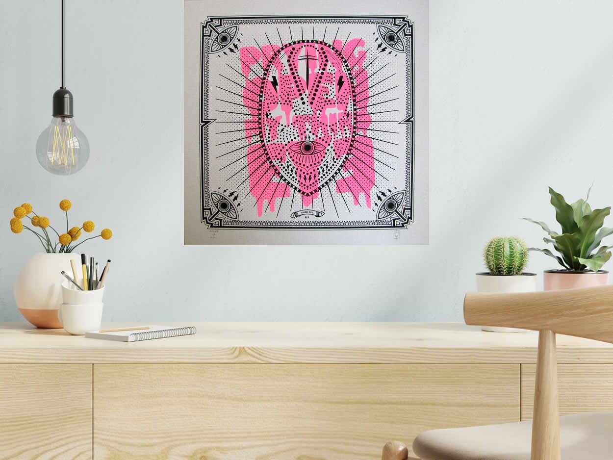 Editions d'art de JIBE a pour titre  THIRD EYE style graphique dim : JIBEprix:80