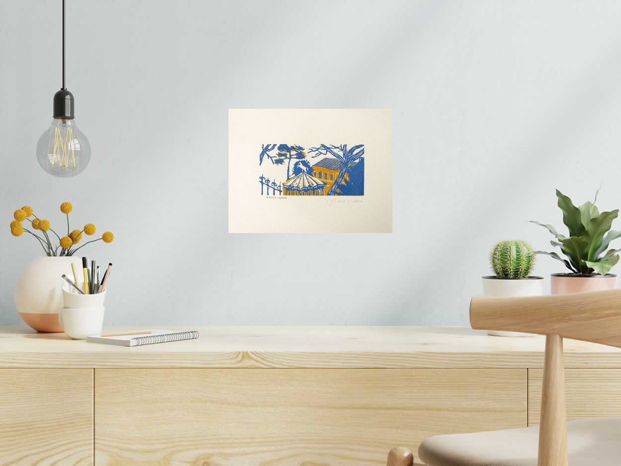 Editions d'art de JULIA CHAUSSON a pour titre  LE MANEGE D'ANVERS style figuratif dim : JULIA CHAUSSONprix: