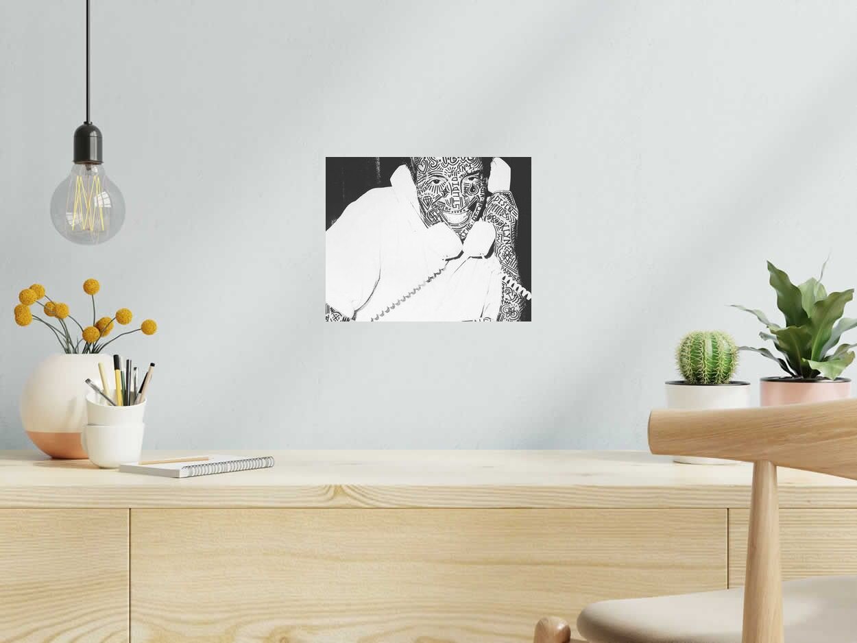 Photo de RS ARTIST a pour titre  STEVE style street pop art dim : RS ARTISTprix:60