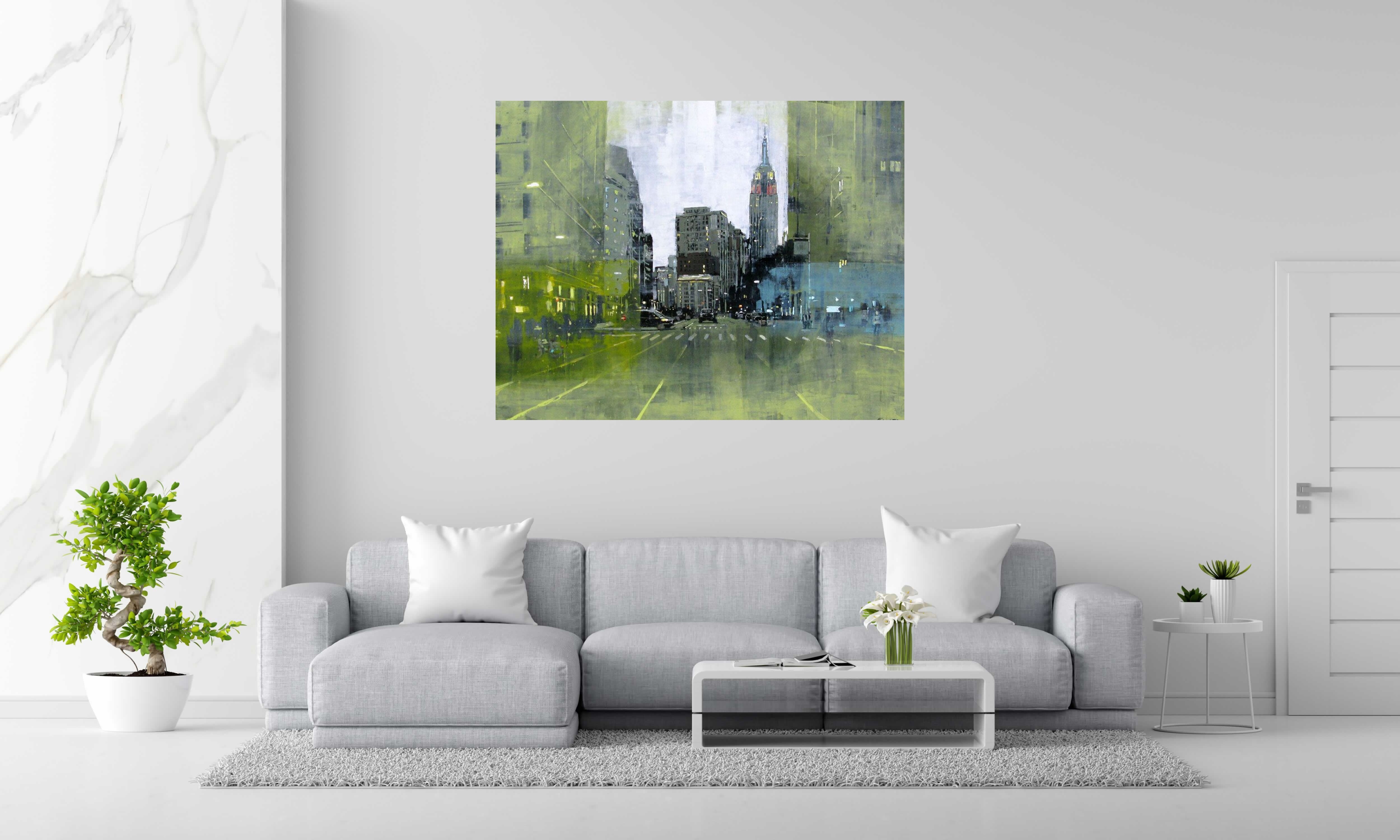 Tableau de ADRIEN FAVEAU a pour titre  EMPIRE STATE BUILDING style figuratif dim : ADRIEN FAVEAUprix:3800
