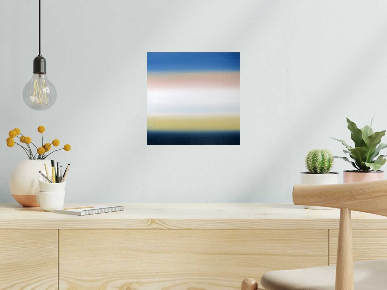 Tableau de ELISE BARAT a pour titre  MICHIGAN LAKE V33 style abstrait dim : ELISE BARATprix: