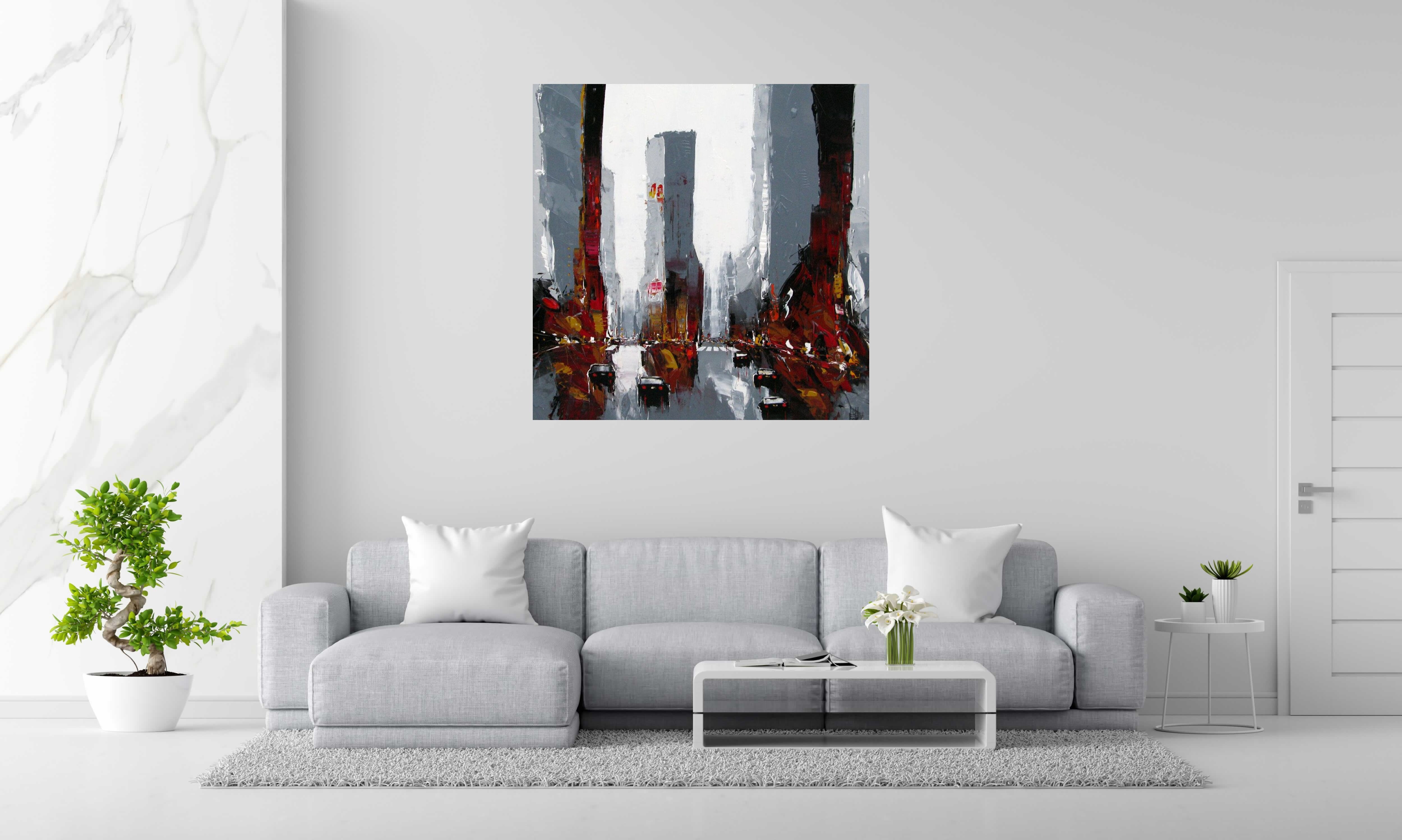 Tableau de F. BOUTET a pour titre  CITY E style figuratif dim : F. BOUTETprix:1100