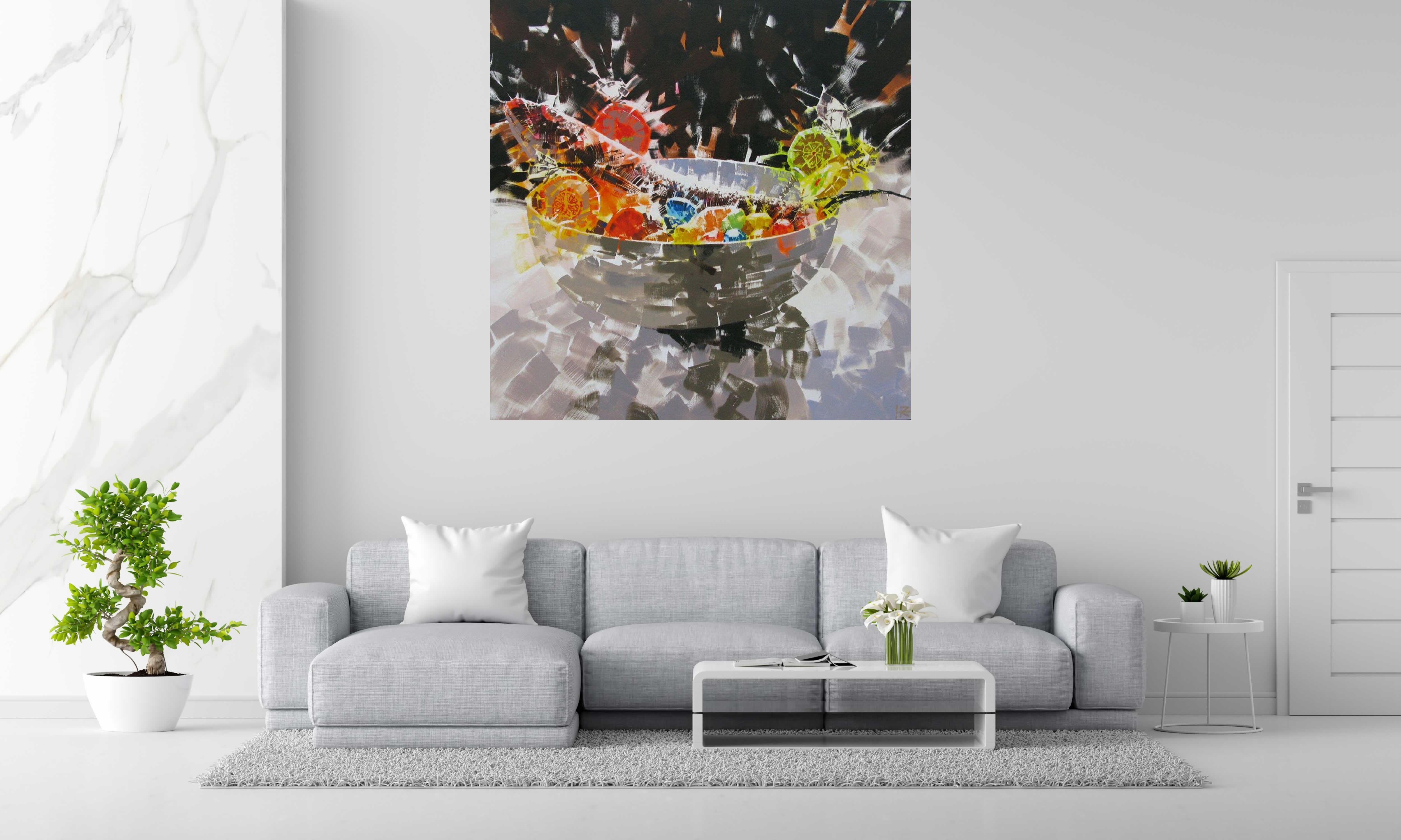 Tableau de HEATON RUDYARD a pour titre  BAR ET SUCETTES style figuratif dim : HEATON RUDYARDprix:3100