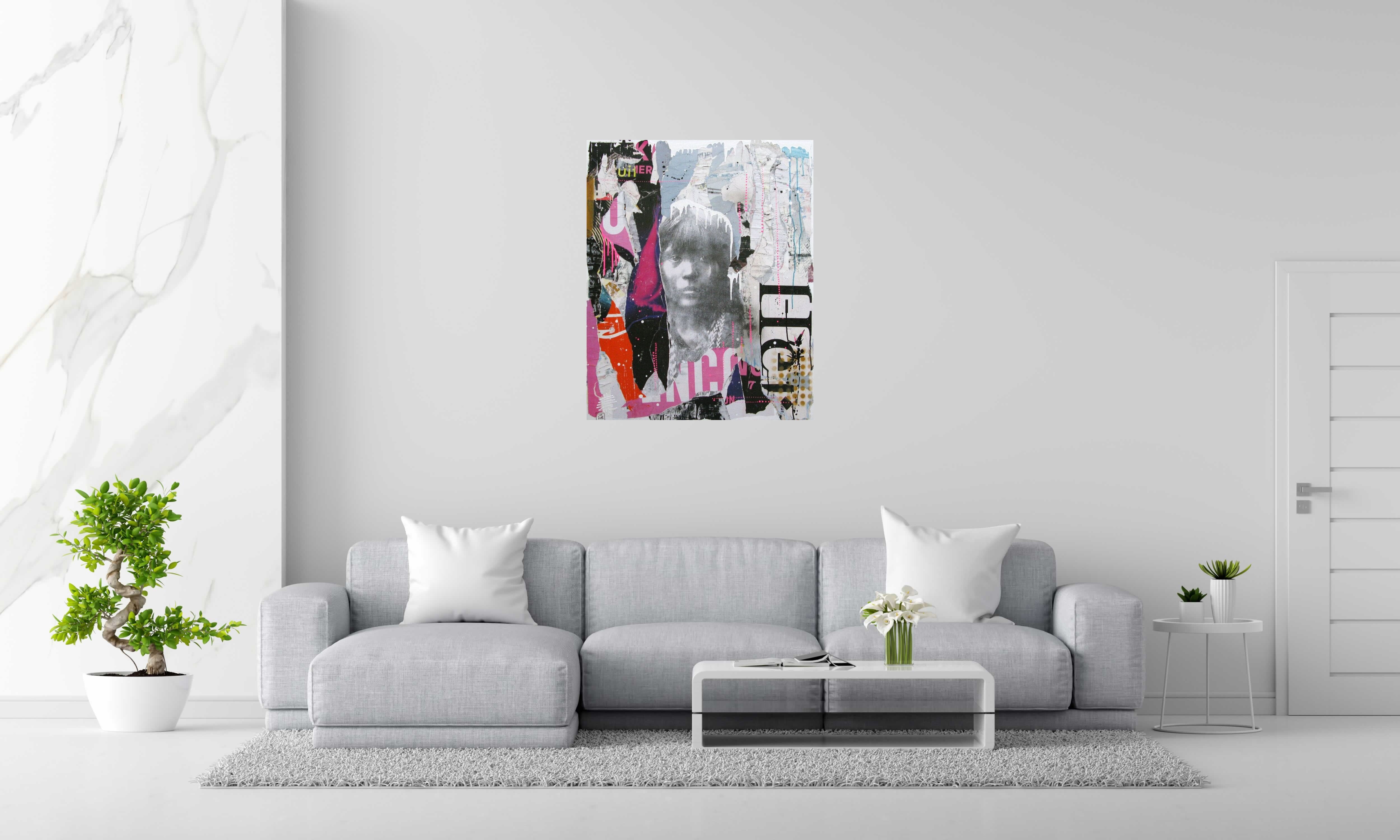 Tableau de LN LE PAPE a pour titre  HER HAIRS style graphique dim : LN LE PAPEprix: