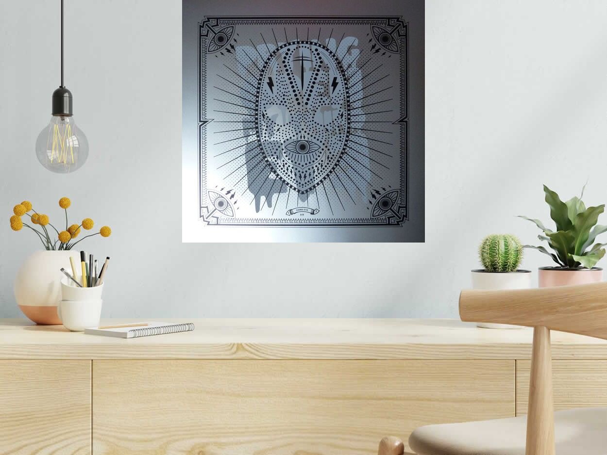 Editions d'art de JIBE a pour titre  THIRD EYE style graphique dim : JIBEprix: