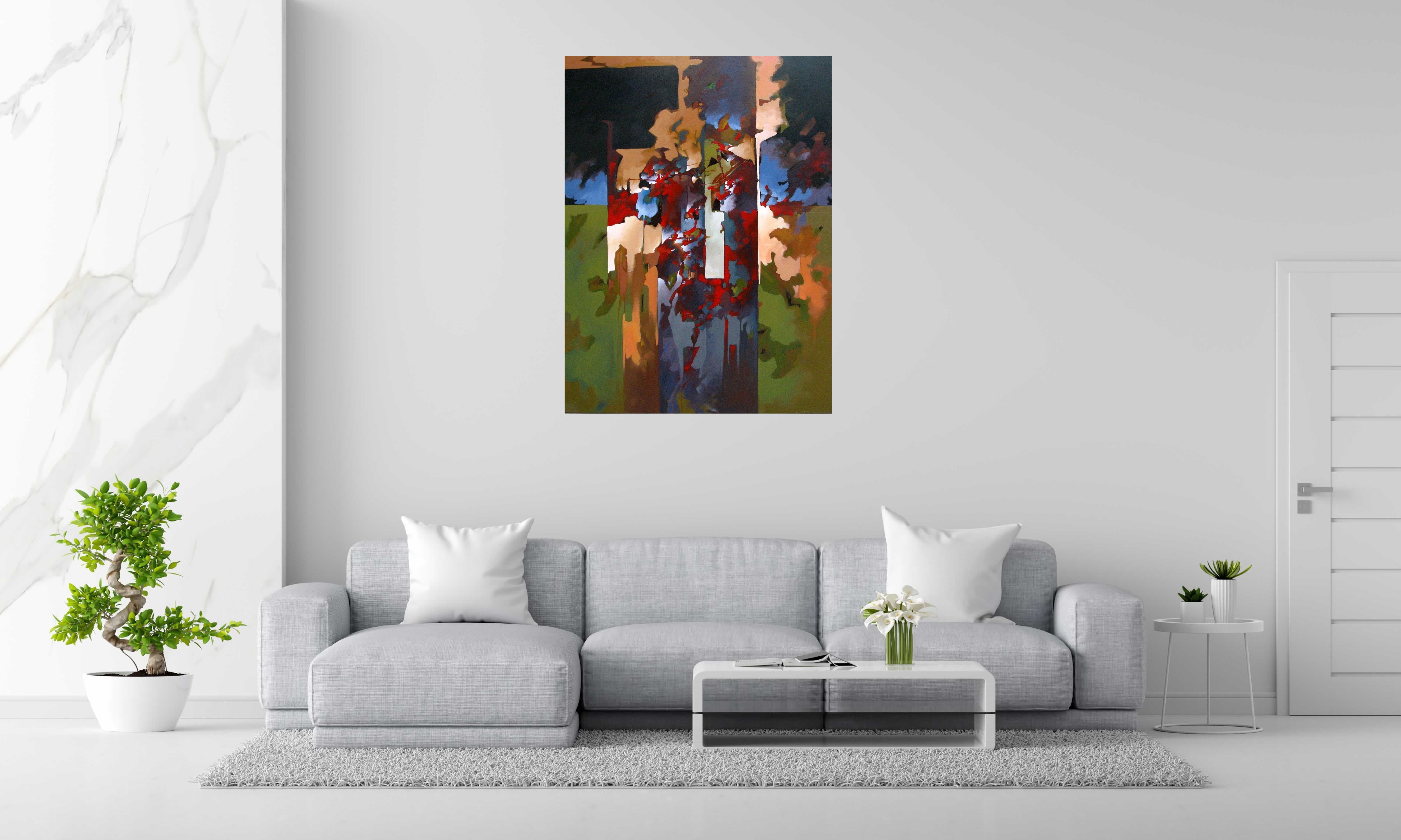 Tableau de BRUNEAU a pour titre  PEINTURE ABSTRAITE 23 style abstrait dim : BRUNEAUprix: