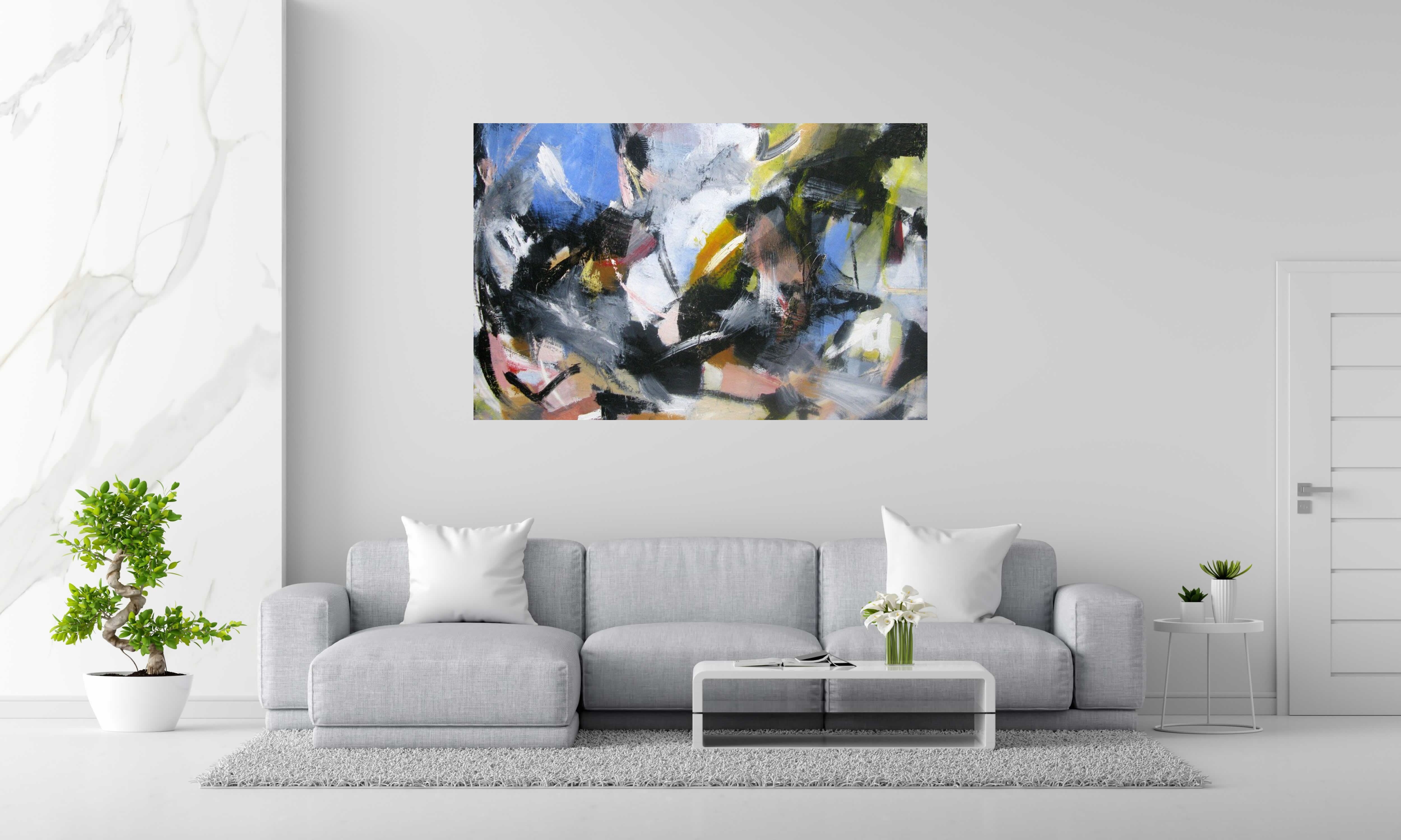 Tableau de JM BARROIS a pour titre  SONGE 10-01 style abstrait dim : JM BARROISprix:1800