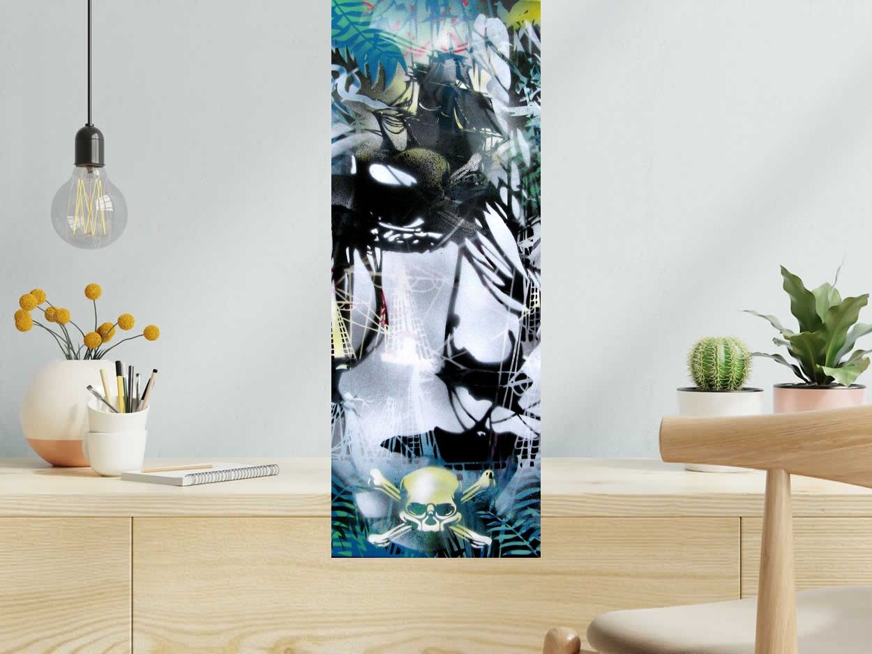 Tableau de KARO TRASS a pour titre  SANS TITRE style street pop art, street art dim : KARO TRASSprix:300