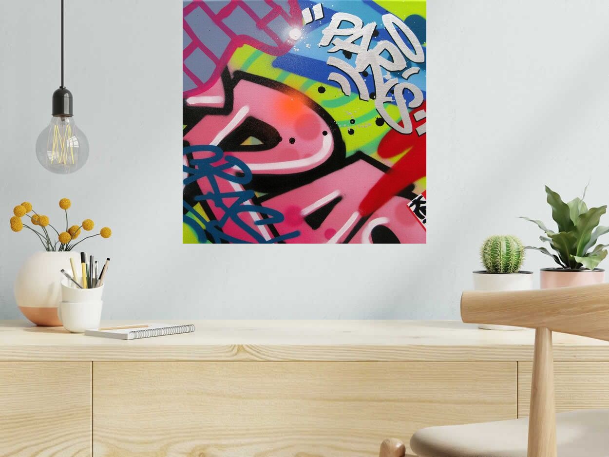 Tableau de KENY a pour titre  CRASH style graffiti, street art dim : KENYprix:250