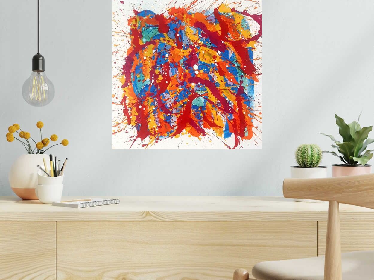 Tableau de STEPHANE RIME a pour titre  NONAME N°B53 style abstrait dim : STEPHANE RIMEprix:250