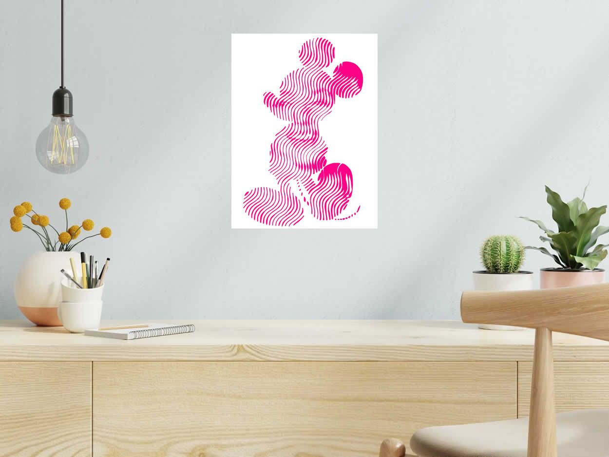 Editions d'art de WAWAPOD a pour titre  MICKEY MONROE ROSE style figuratif dim : WAWAPODprix:60