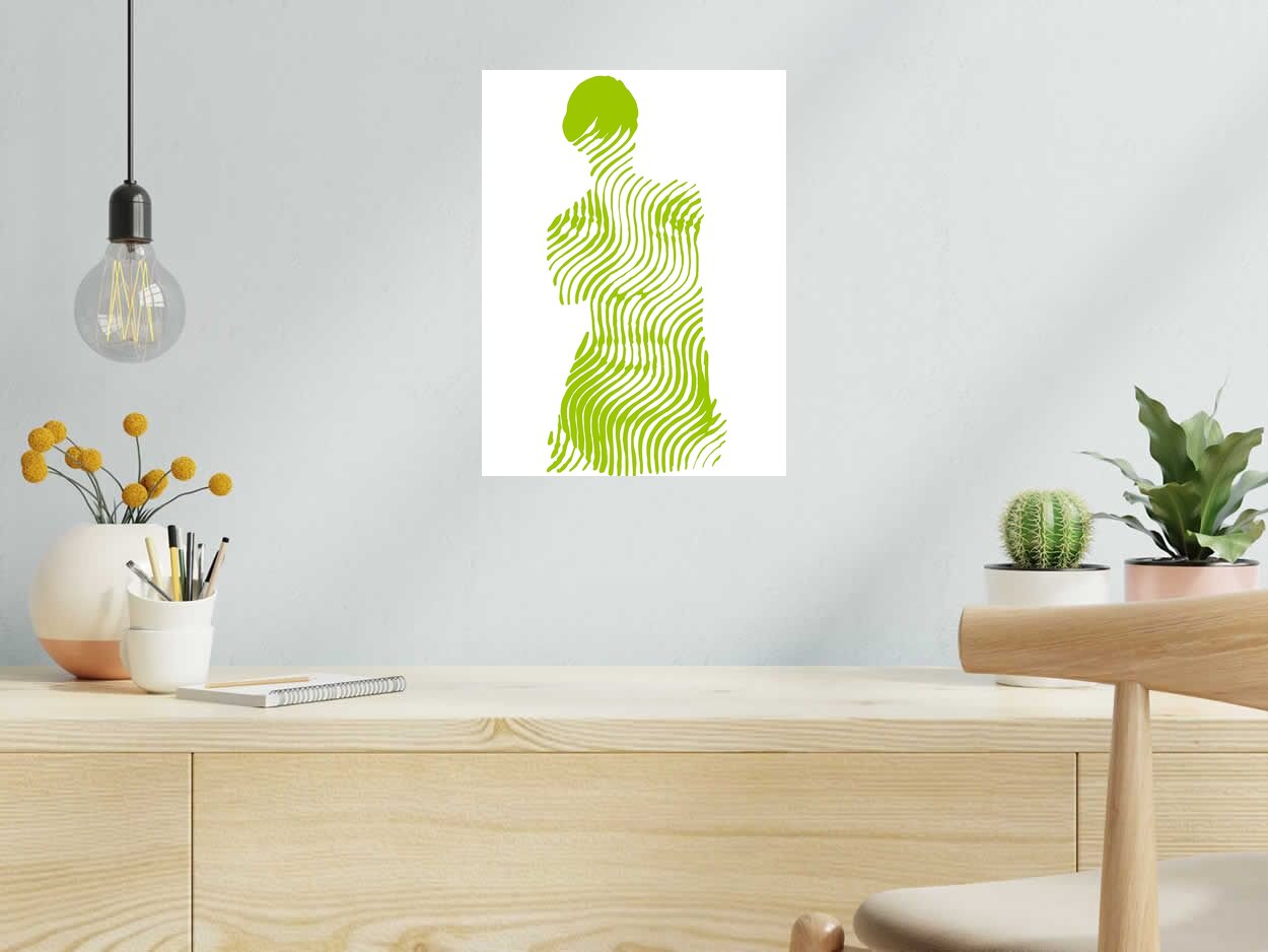 Editions d'art de WAWAPOD a pour titre  VENUS DE STROMAE (VERT) style figuratif dim : WAWAPODprix:50
