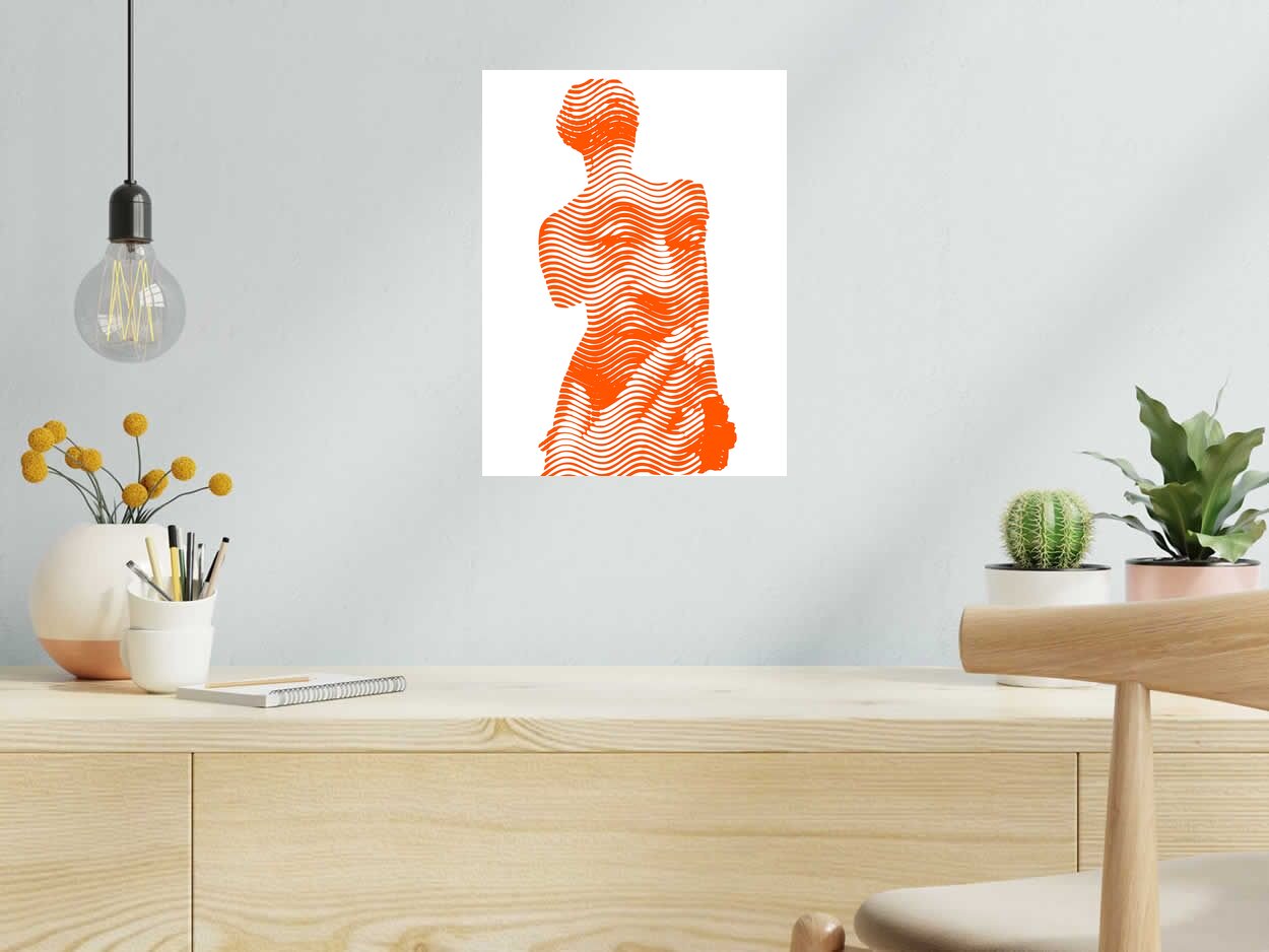 Editions d'art de WAWAPOD a pour titre  VENUS GAINSBOURG ORANGE style figuratif dim : WAWAPODprix:50