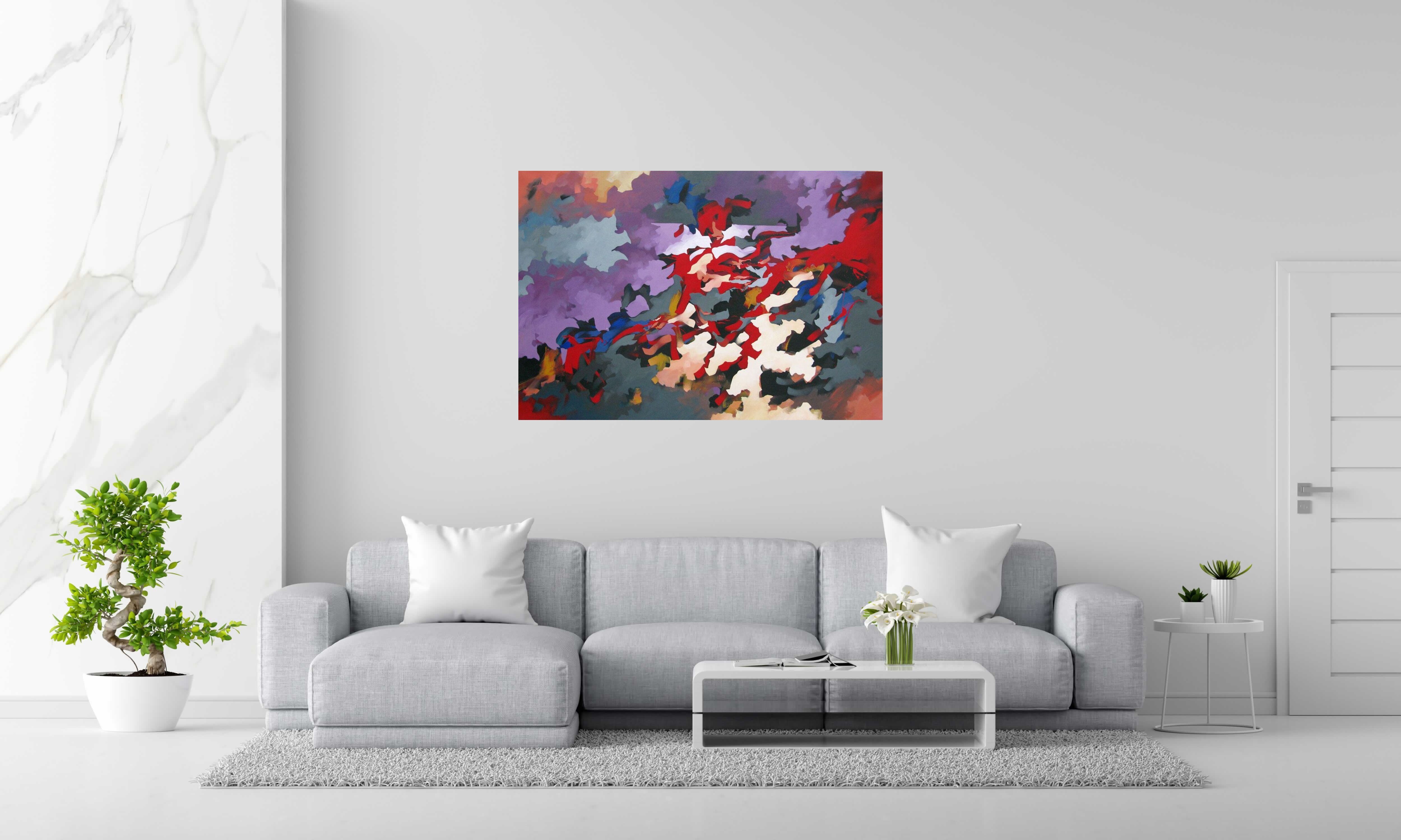 Tableau de BRUNEAU a pour titre  OT AKOSH style abstrait dim : BRUNEAUprix:1000