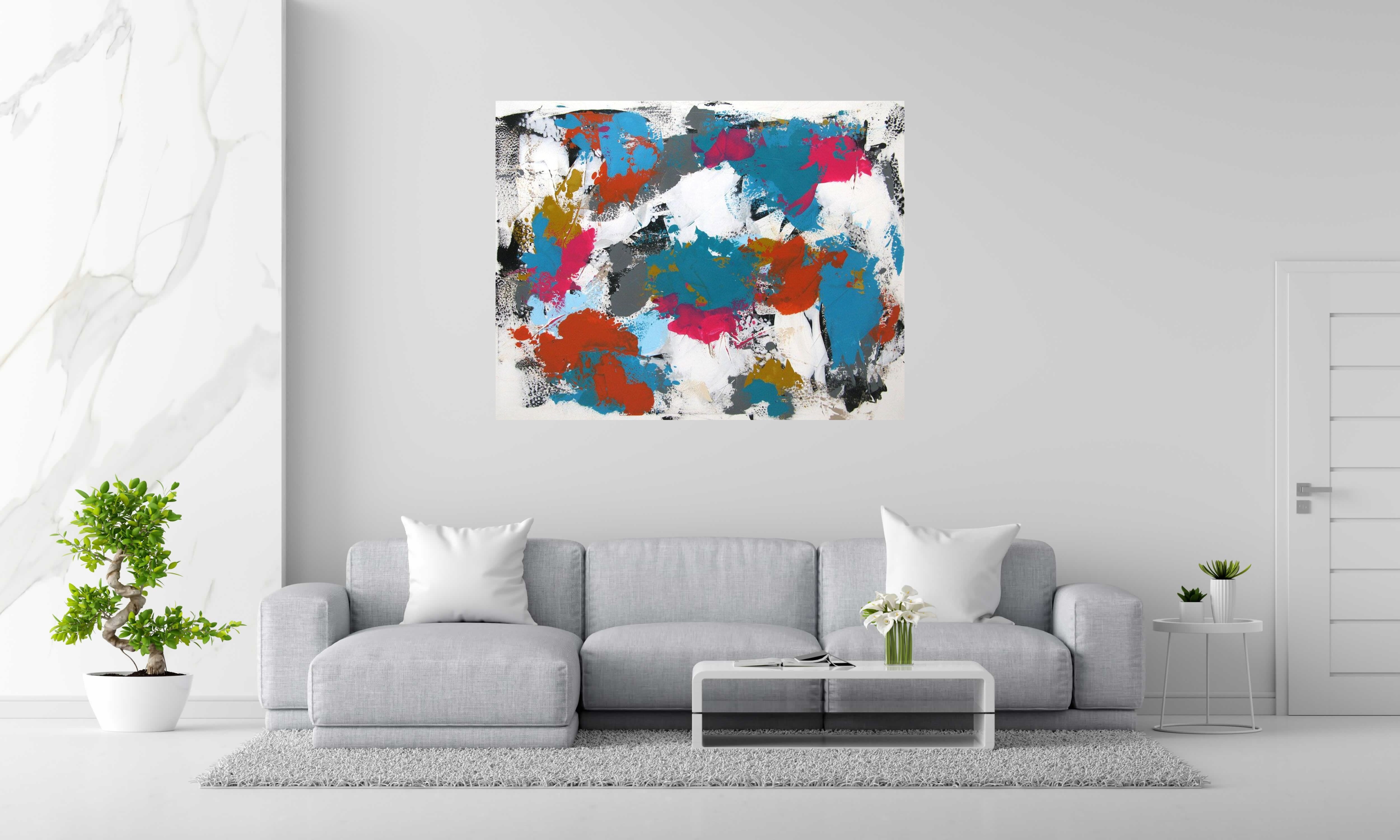 Tableau de CELINE WEBER a pour titre  ETOURDISSANT style abstrait dim : CELINE WEBERprix:1400