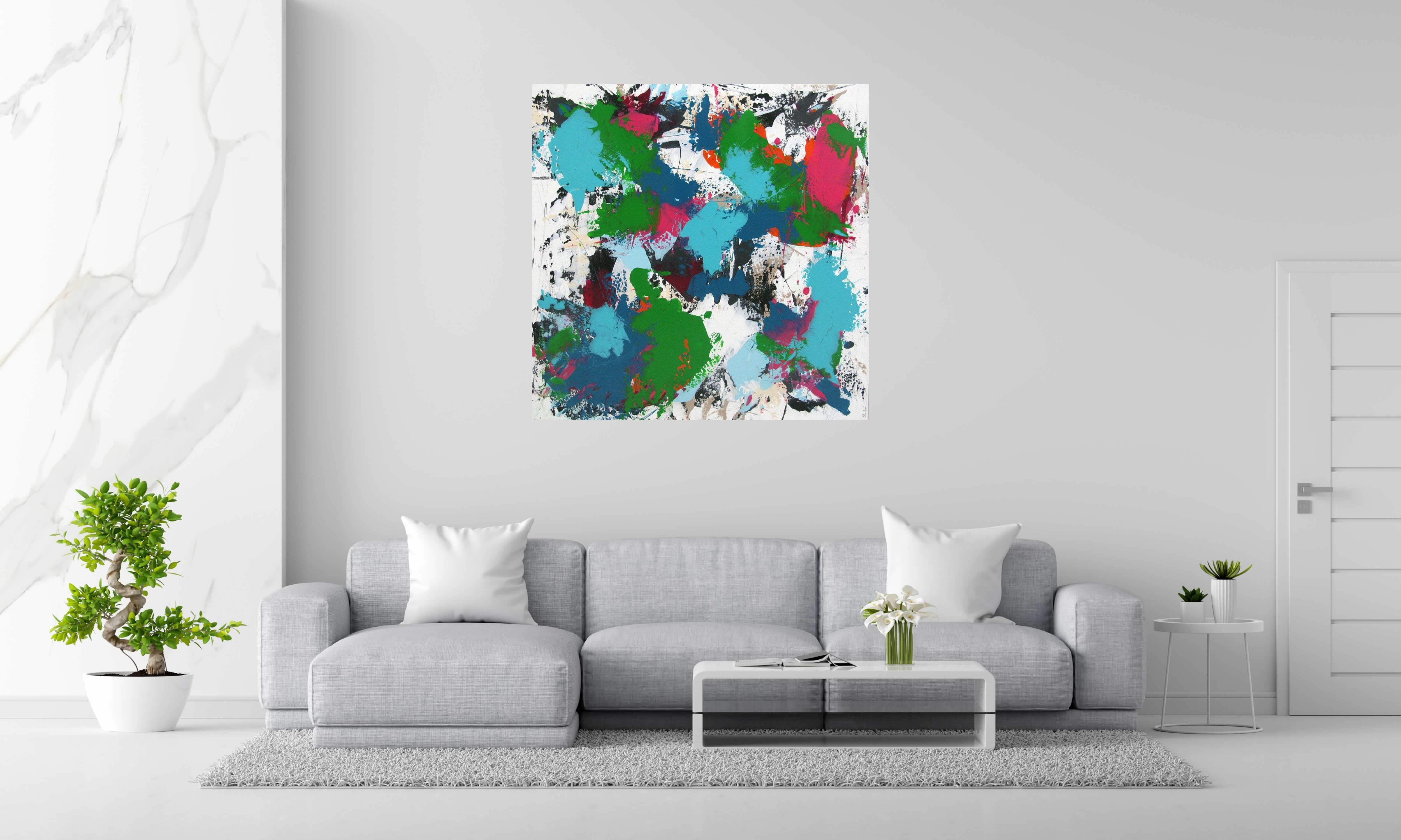Tableau de CELINE WEBER a pour titre  SPARKLING style abstrait dim : CELINE WEBERprix: