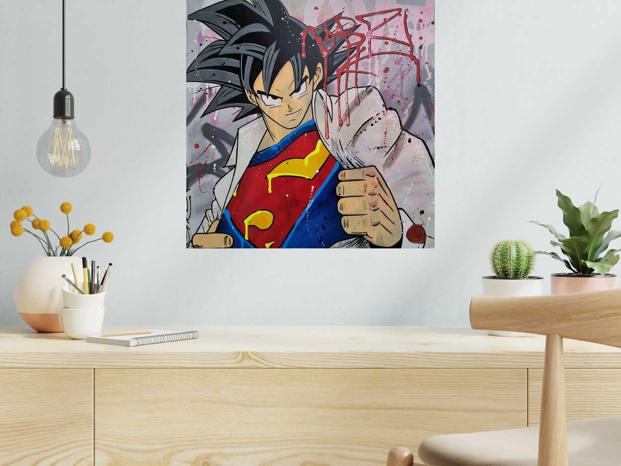 Tableau de JUG a pour titre  DBZ MAN style street art dim : JUGprix:300