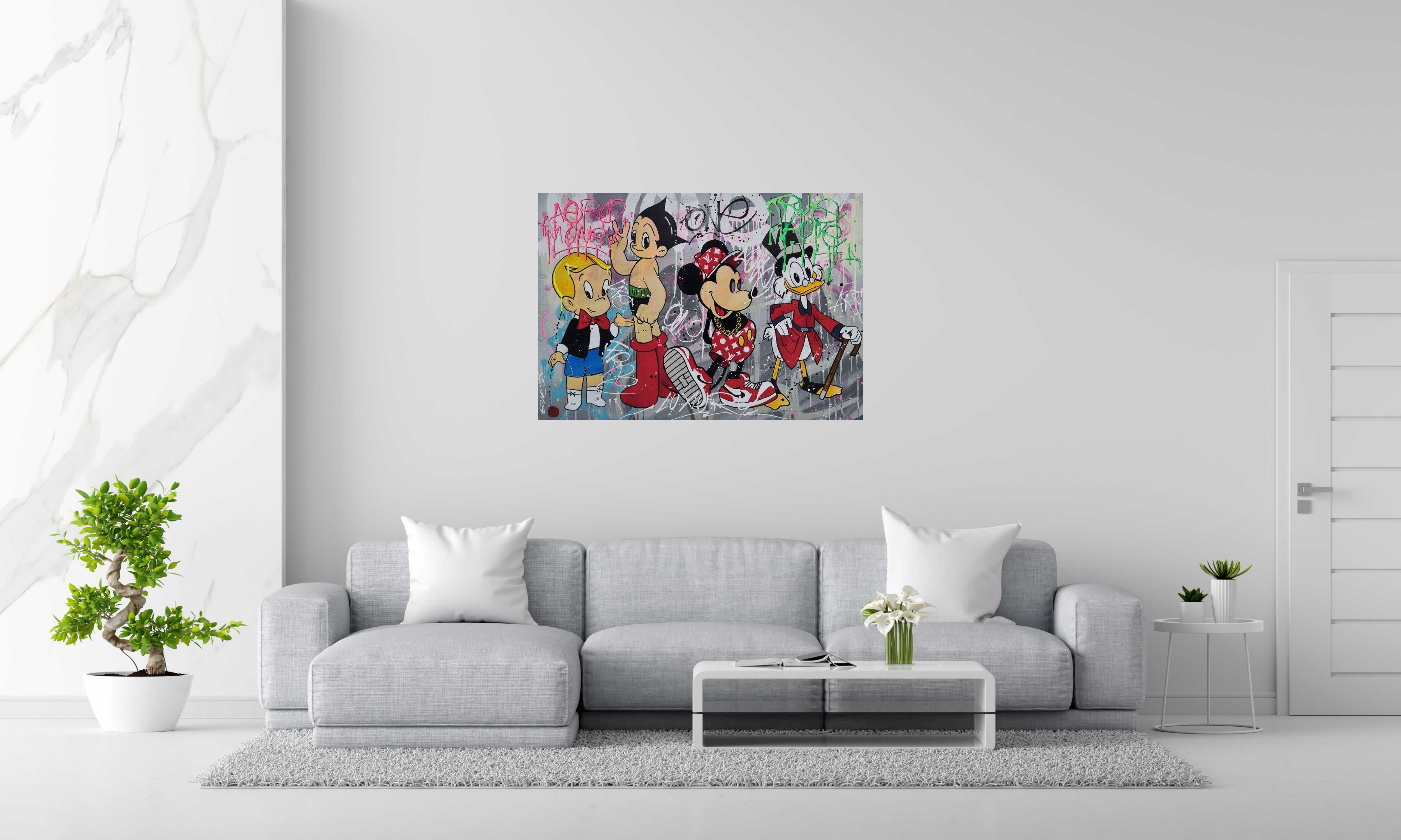 Tableau de JUG a pour titre  AERO GANG style street pop art dim : JUGprix:900