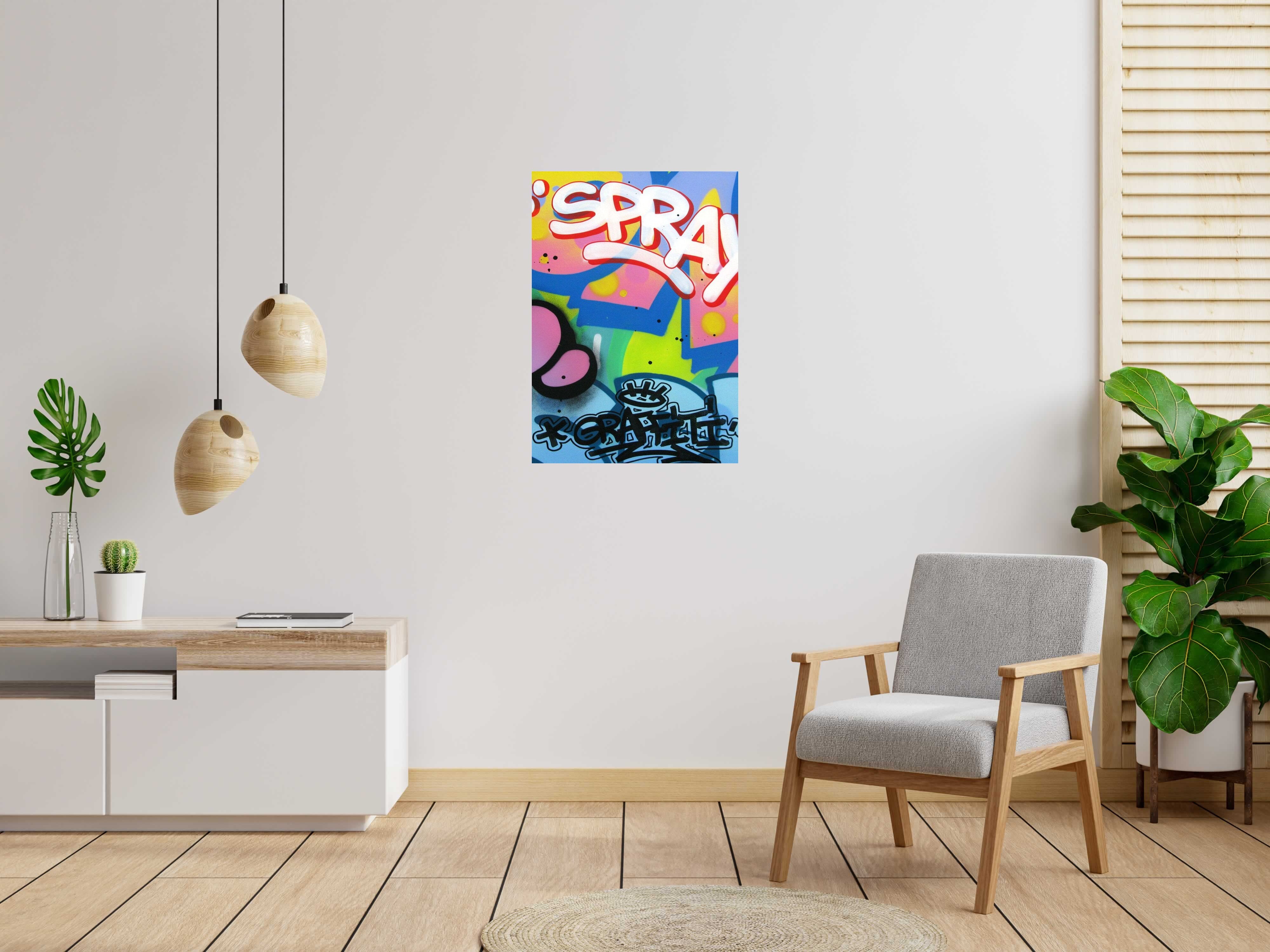 Tableau de KENY a pour titre  SPRAY style graffiti, street art dim : KENYprix:550