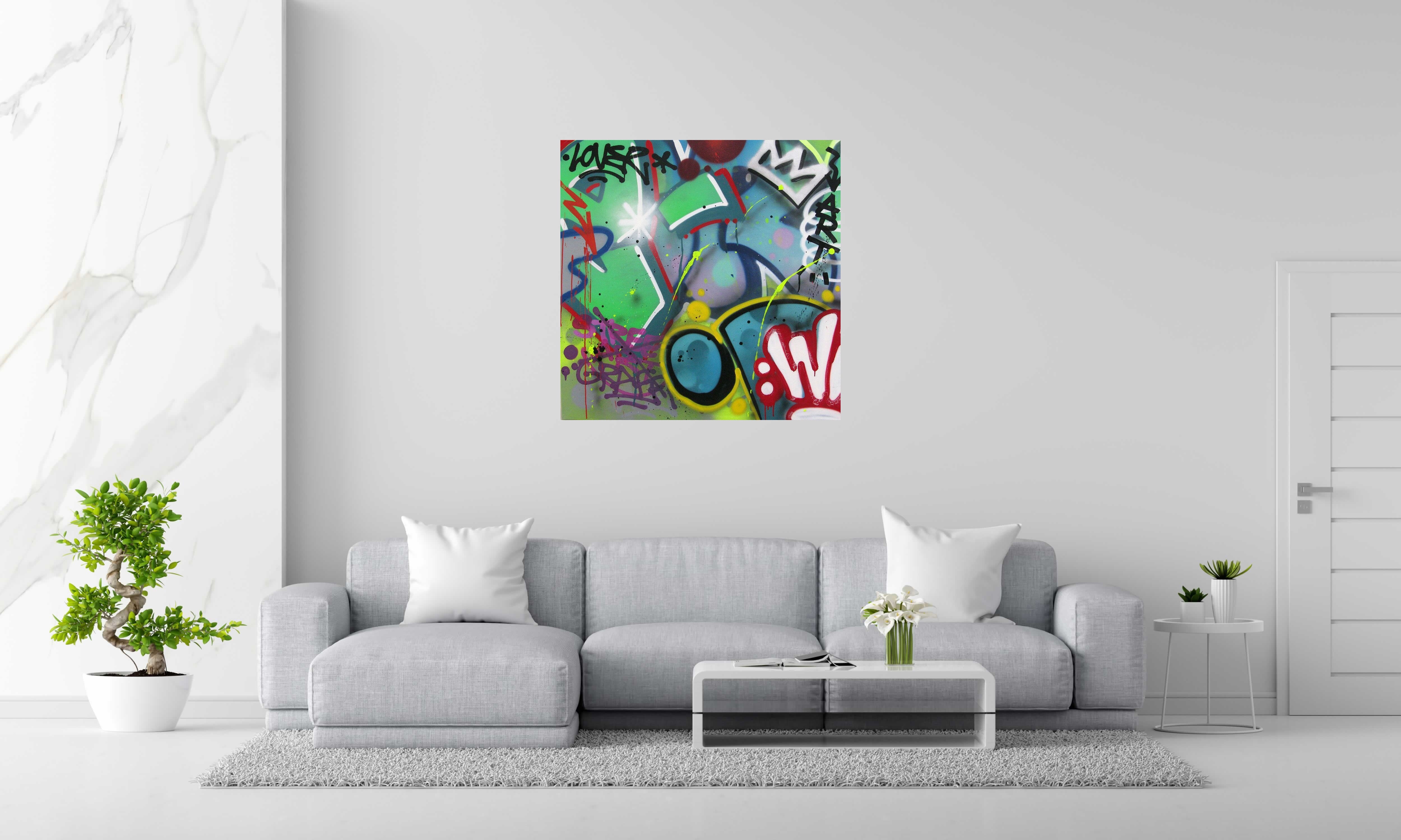 Tableau de KENY a pour titre  GRAFFART style graffiti, street art dim : KENYprix:800