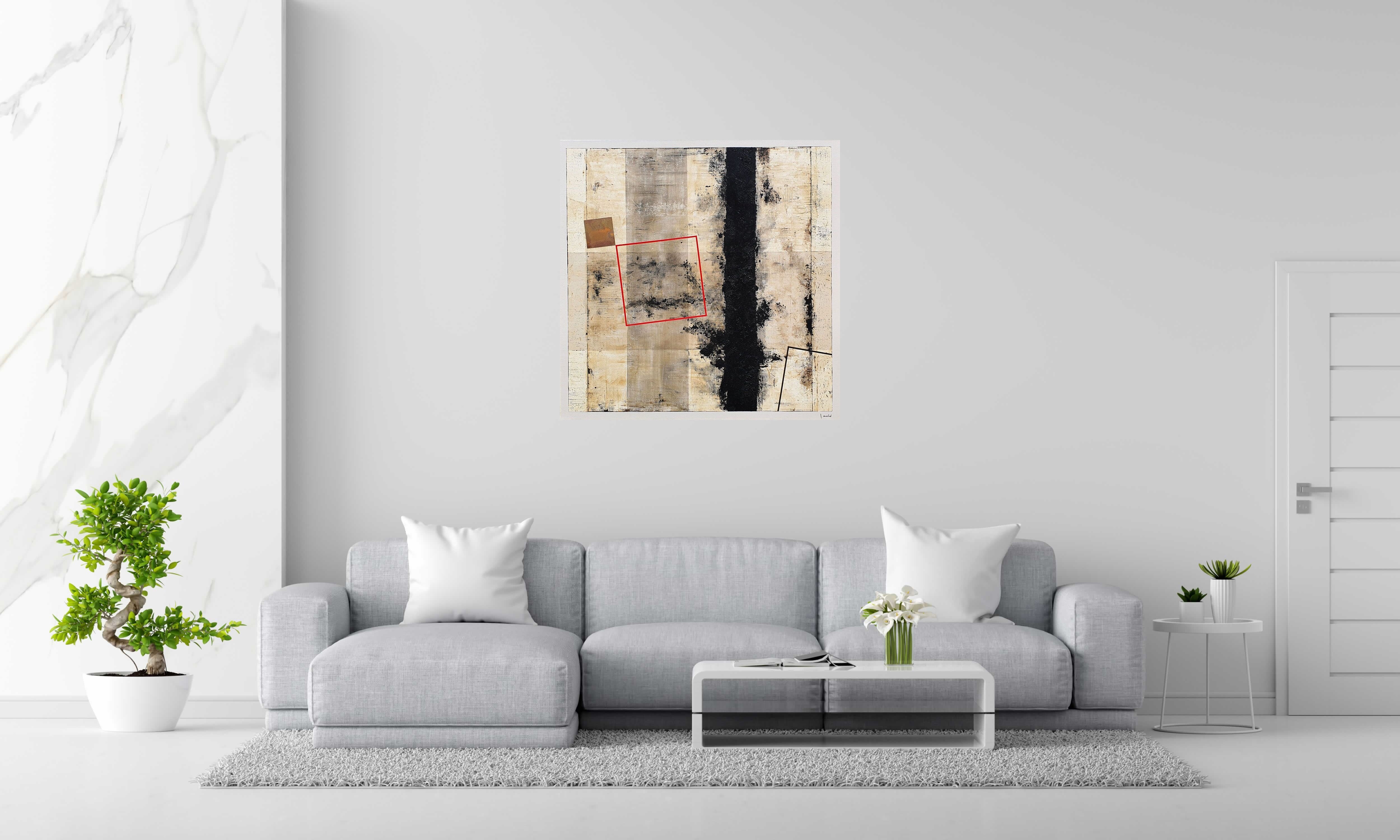 Tableau de LUDOVIC MERCHER a pour titre  CARBONE style abstrait dim : LUDOVIC MERCHERprix:1000