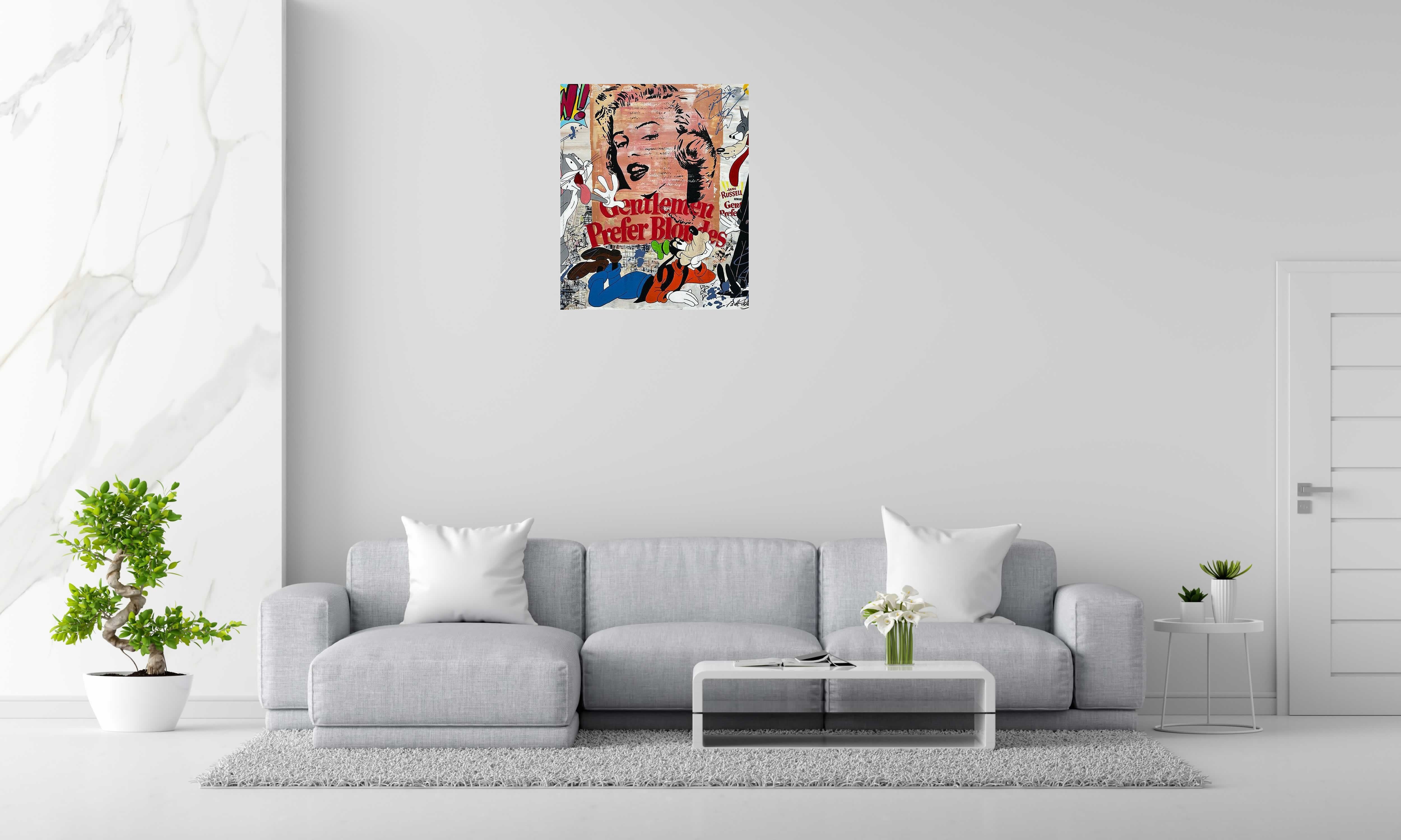 Tableau de PATRICIA GADISSEUR a pour titre  GENTLEMEN PREFER BLONDES style graphique dim : PATRICIA GADISSEURprix: