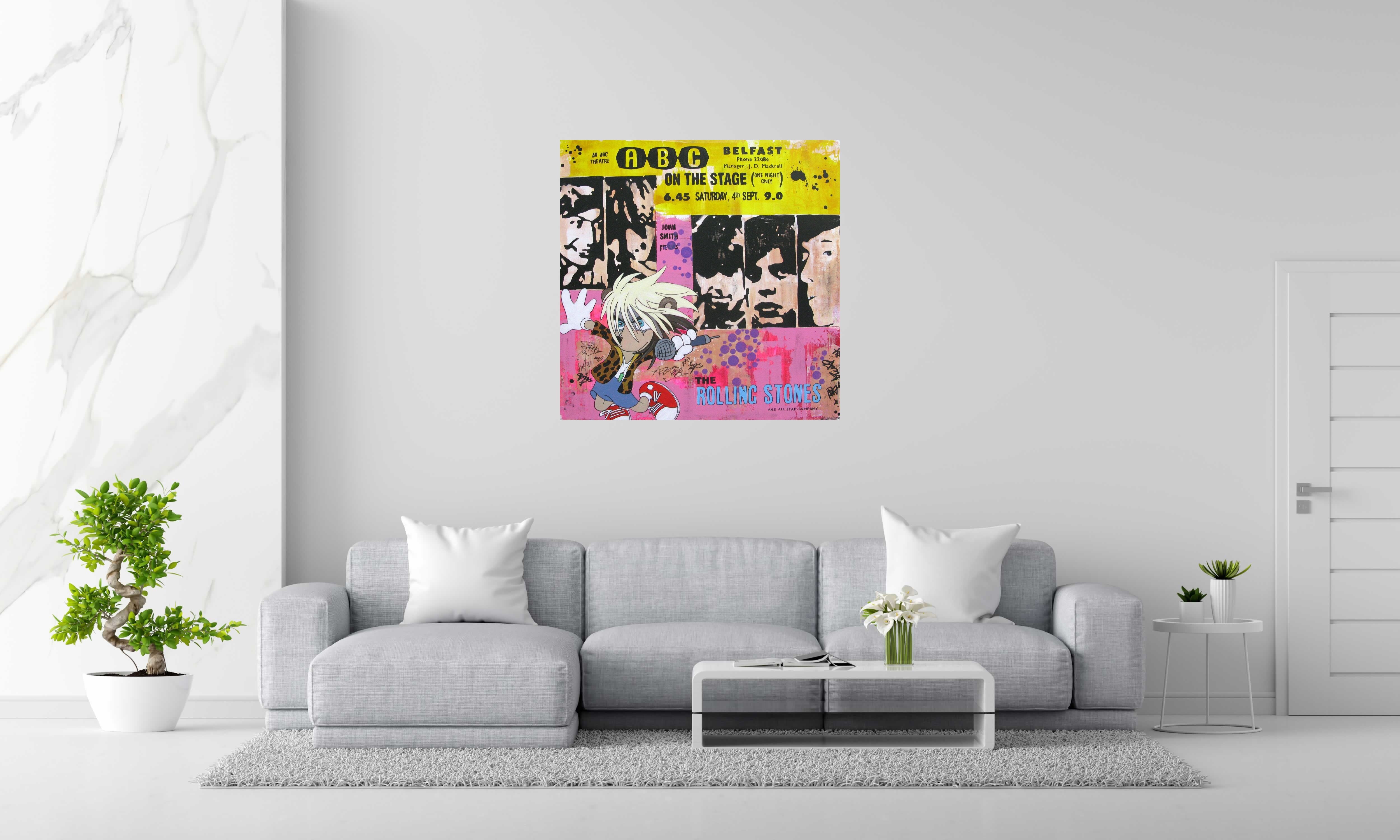 Tableau de PATRICIA GADISSEUR a pour titre  THE ROLLING STONES style street pop art dim : PATRICIA GADISSEURprix: