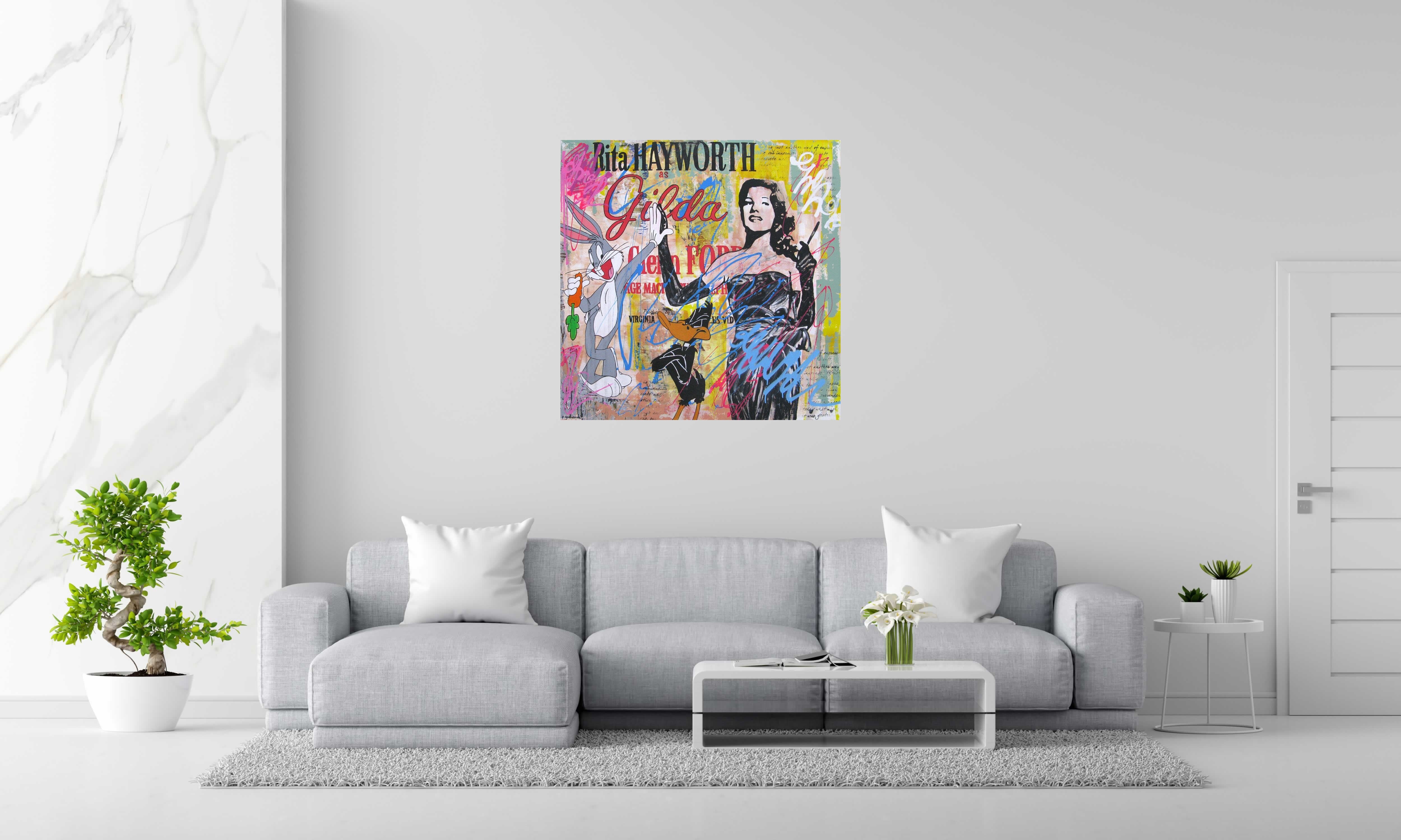 Tableau de PATRICIA GADISSEUR a pour titre  GILDA style street pop art dim : PATRICIA GADISSEURprix: