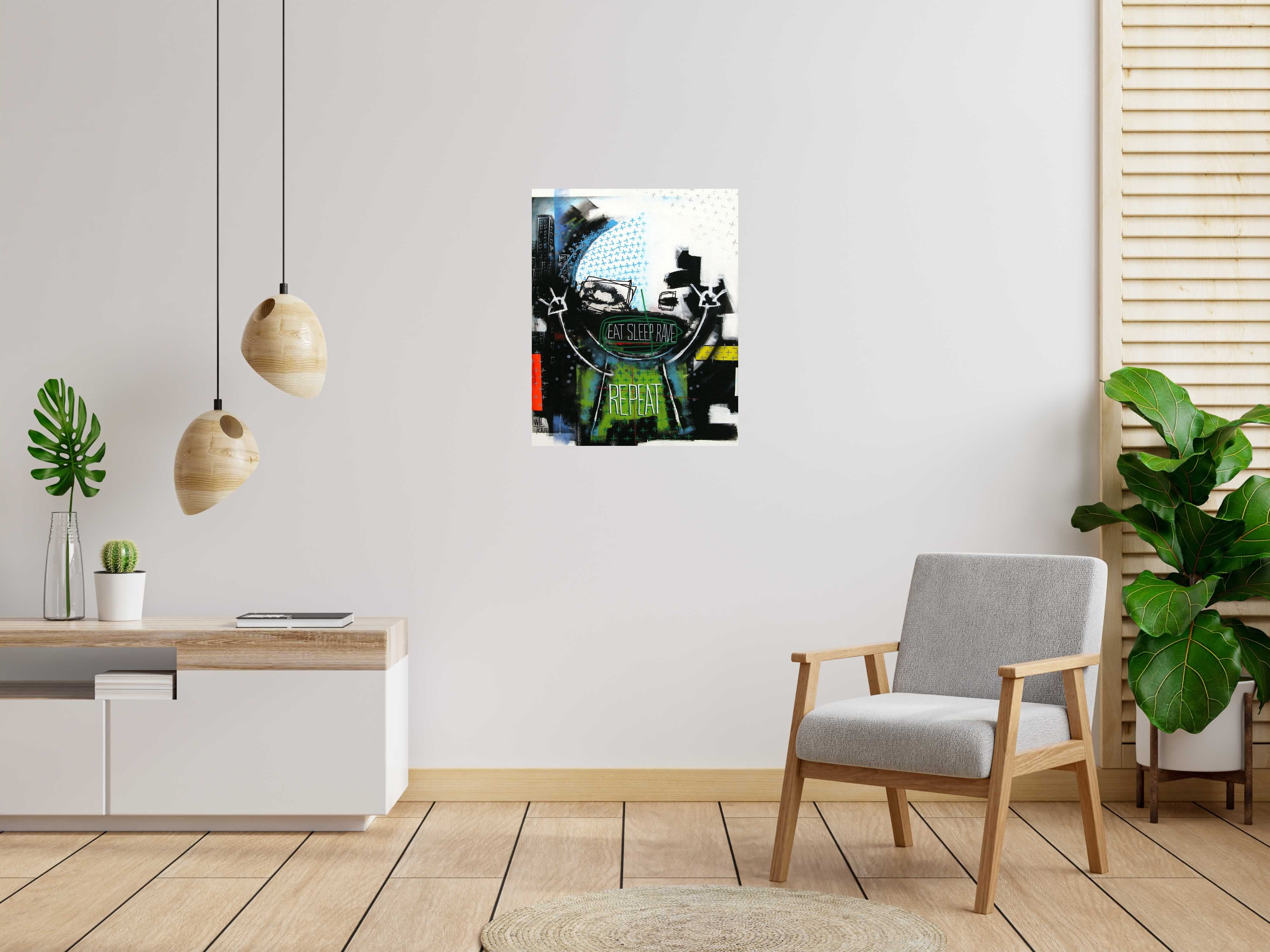 Tableau de WALTER a pour titre  REPEAT style graphique dim : WALTERprix: